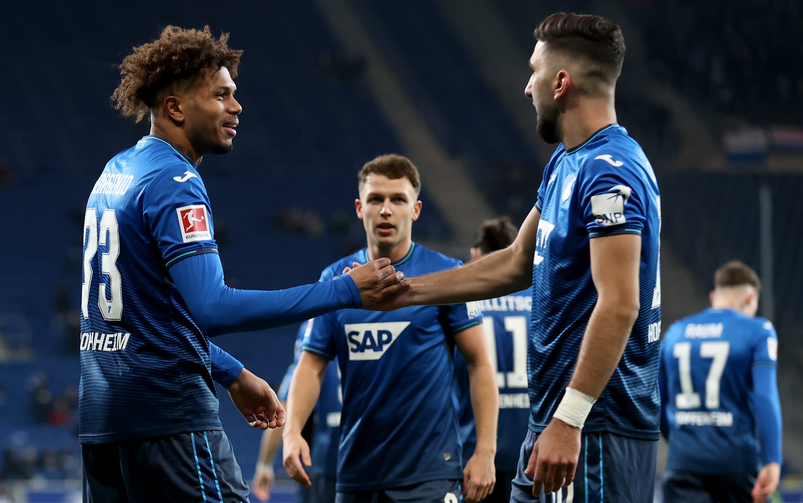 שחקני הופנהיים מונס דאבור, ג'ורג'יניו רוטר חוגגים