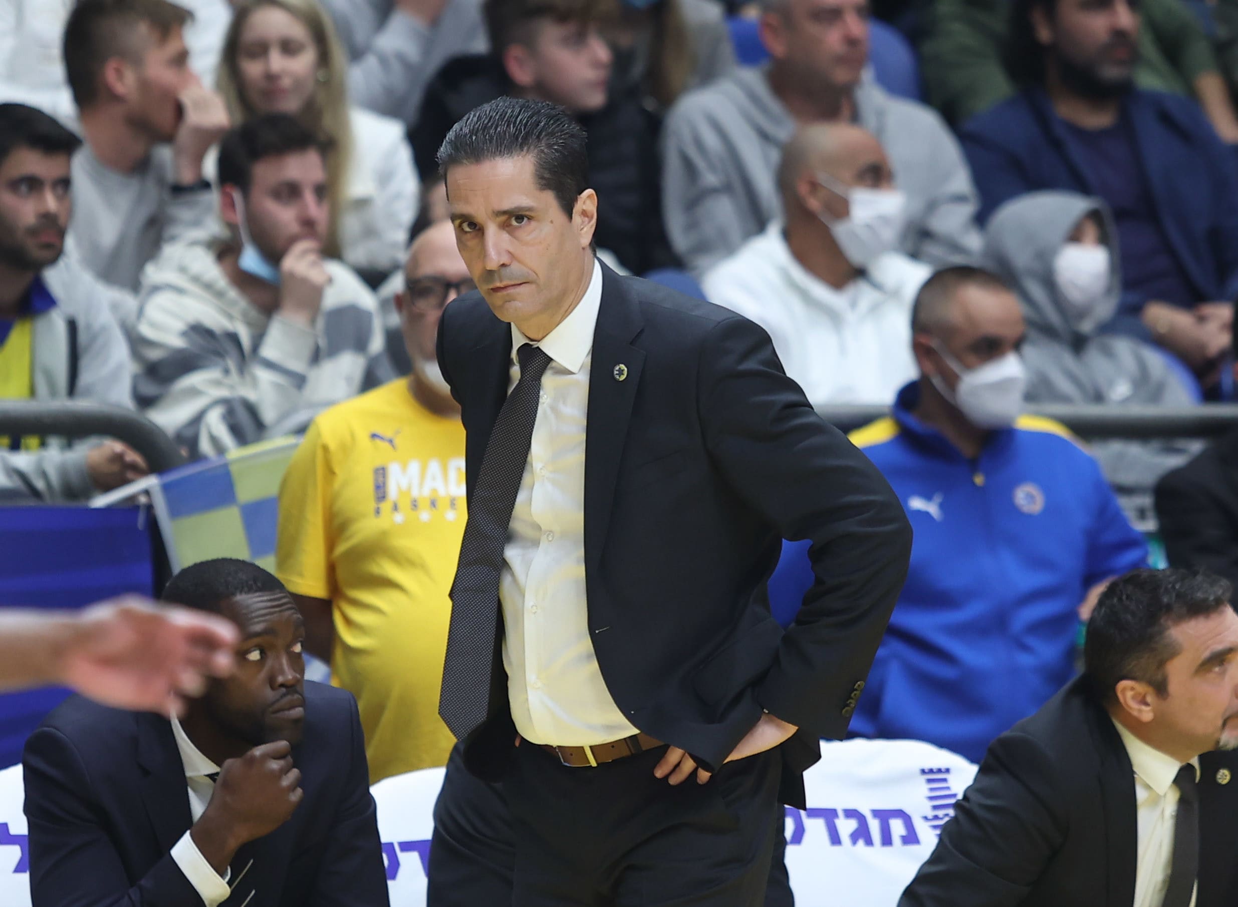 יאניס ספרופולוס מאמן מכבי תל אביב מאוכזב