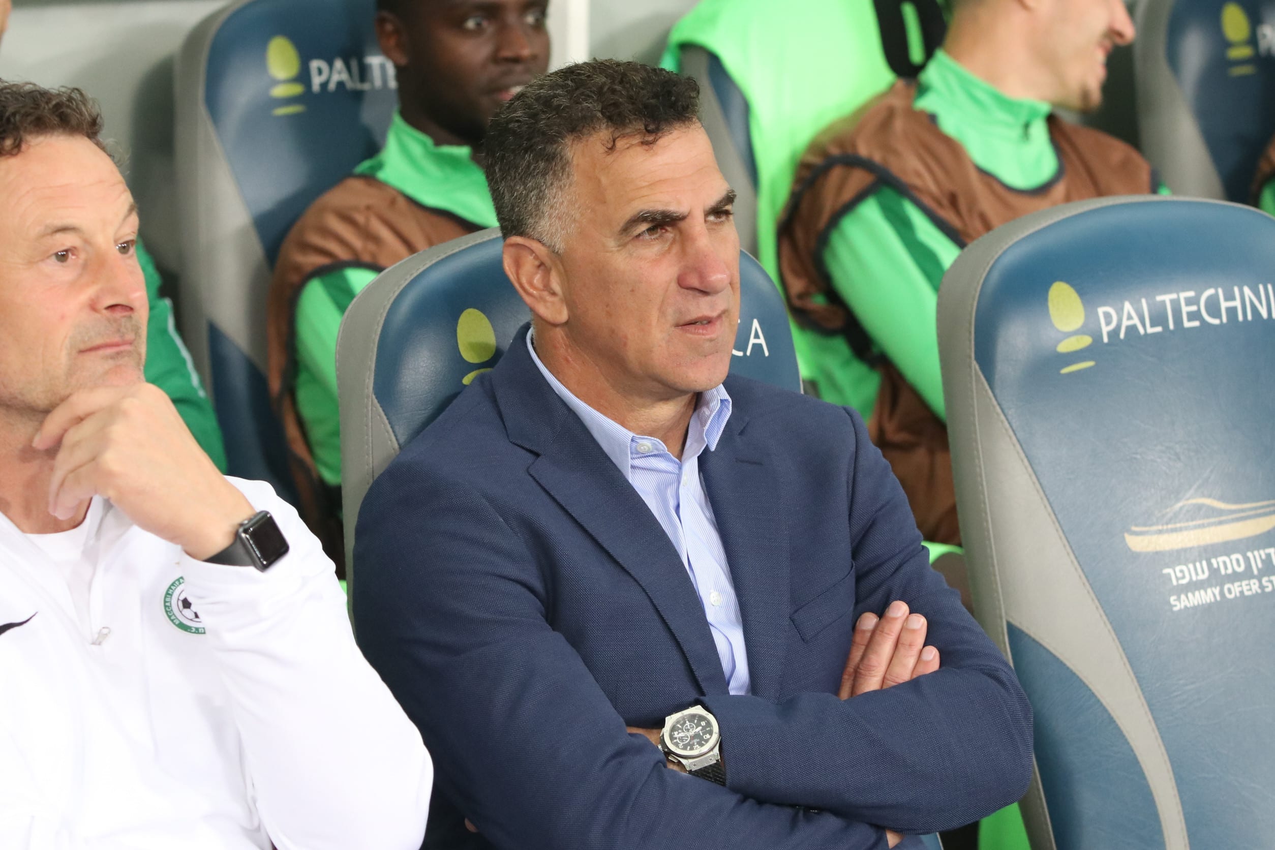 מרקו בלבול מאמן מכבי חיפה עם פול גרובס