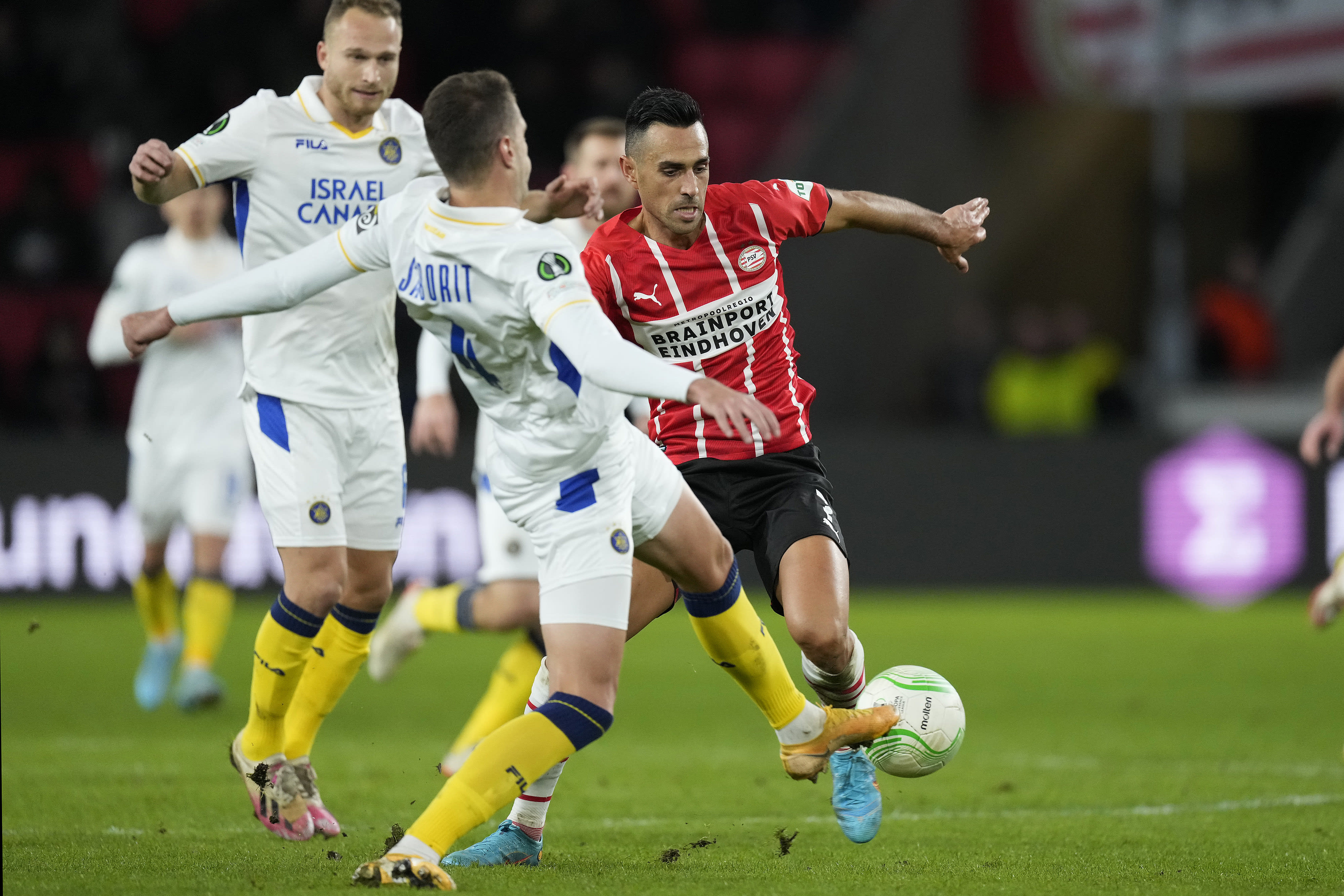 ערן זהבי, פ.ס.וו איינדהובן, מול אנריק סבוריט, מכבי תל אביב