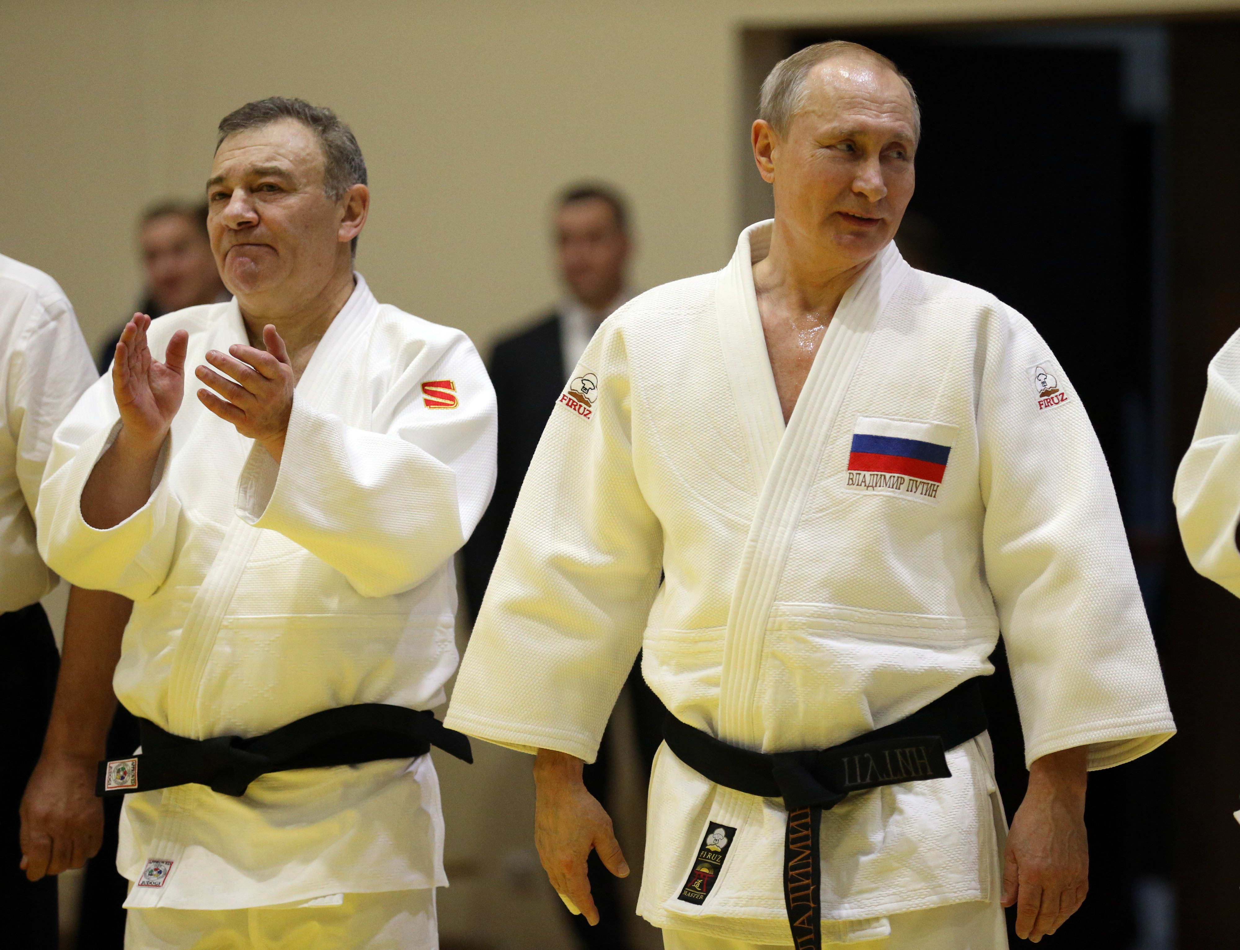 נשיא רוסיה ולדימיר פוטין בחליפת ג'ודו