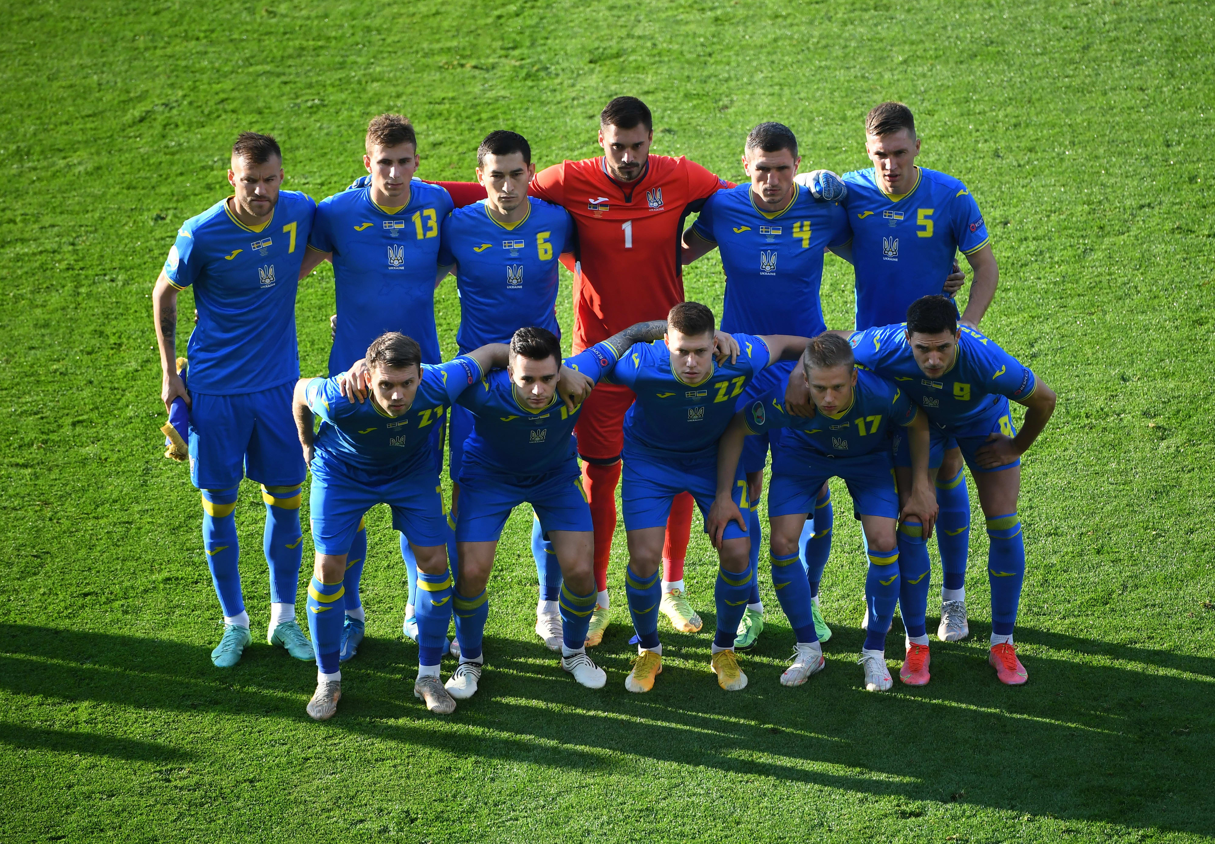 שחקני נבחרת אוקראינה, תמונה קבוצתית, שמינית גמר יורו 2020