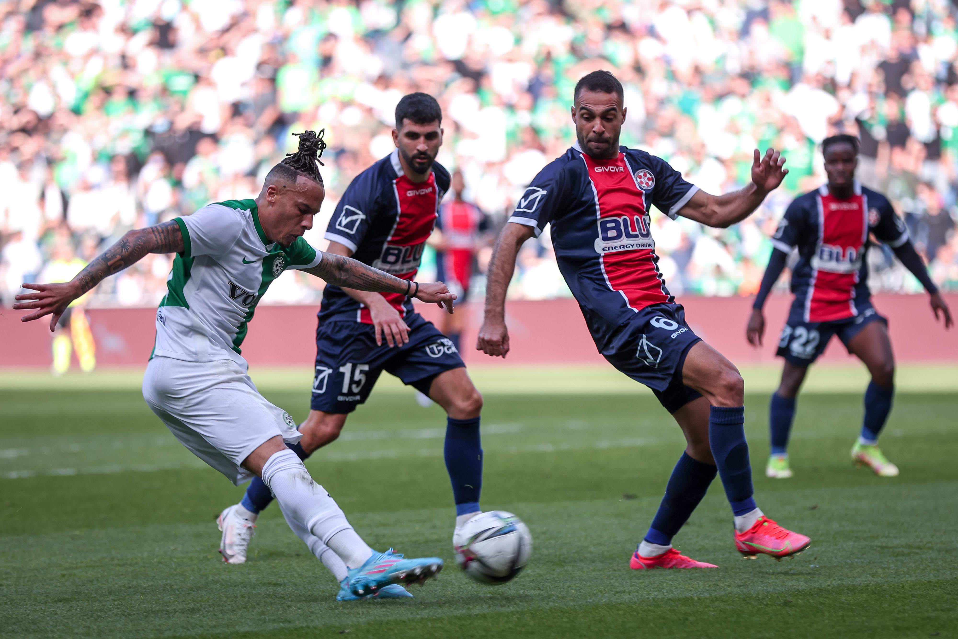 קשר מכבי חיפה צ'ארון שרי מול וויסאם רבאח בלם הפועל נוף הגליל