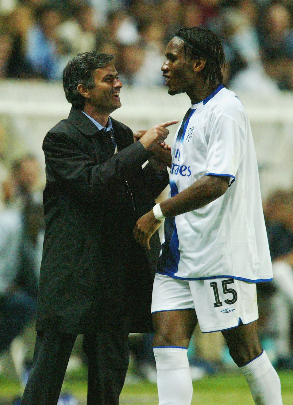 דידייה דרוגבה עם ז'וזה מוריניו, צ'לסי 2004