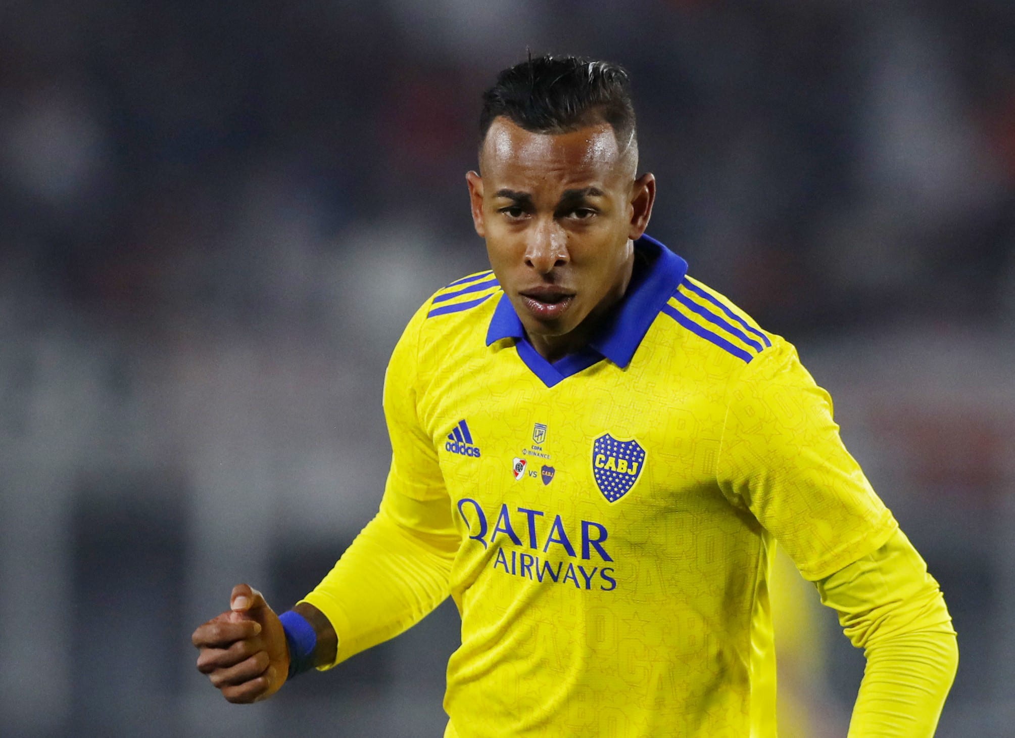 סבסטיאן וייה, שחקן בוקה ג'וניורס חוגג שער מול ריבר