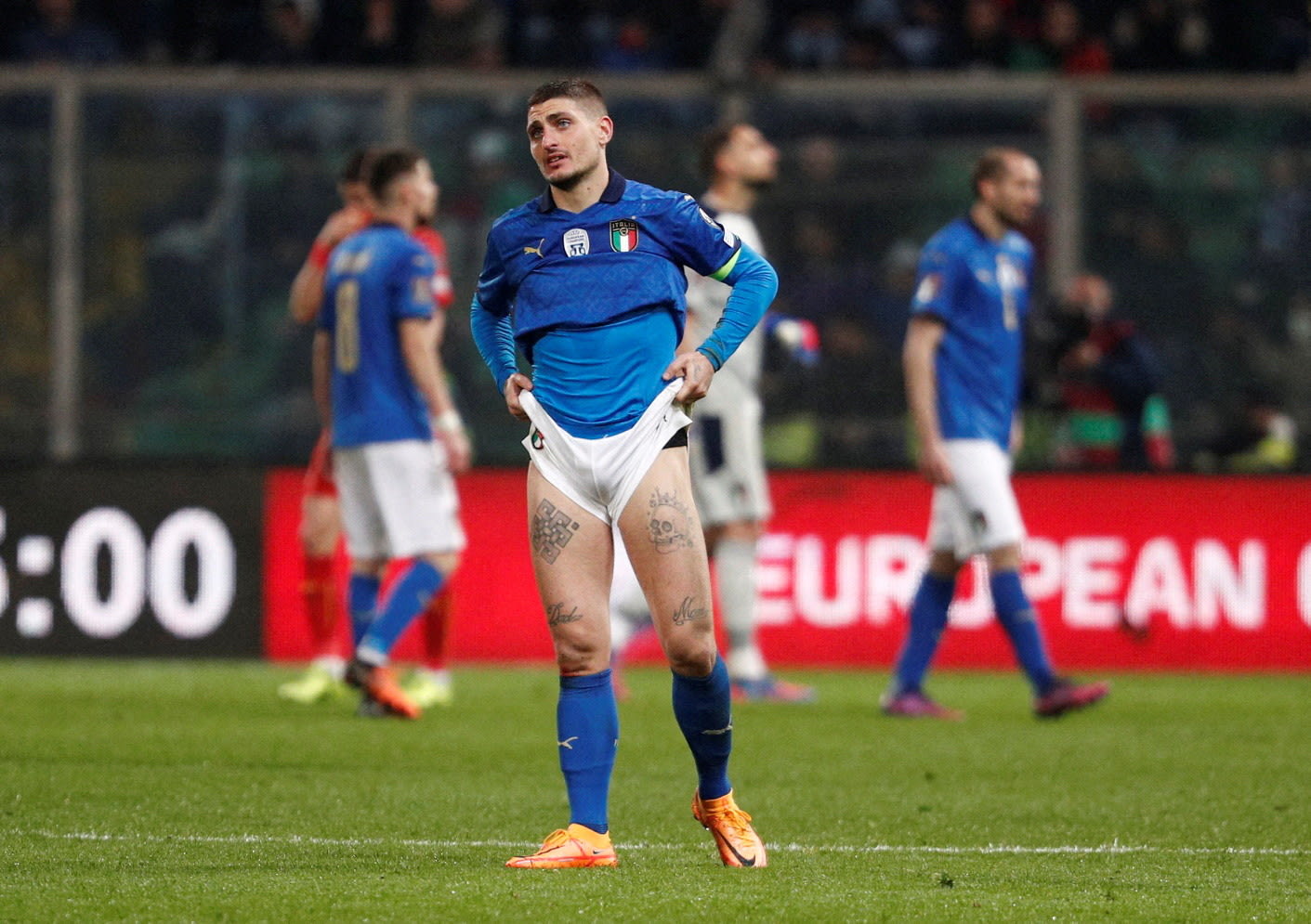 שחקן נבחרת איטליה מרקו וראטי מאוכזב