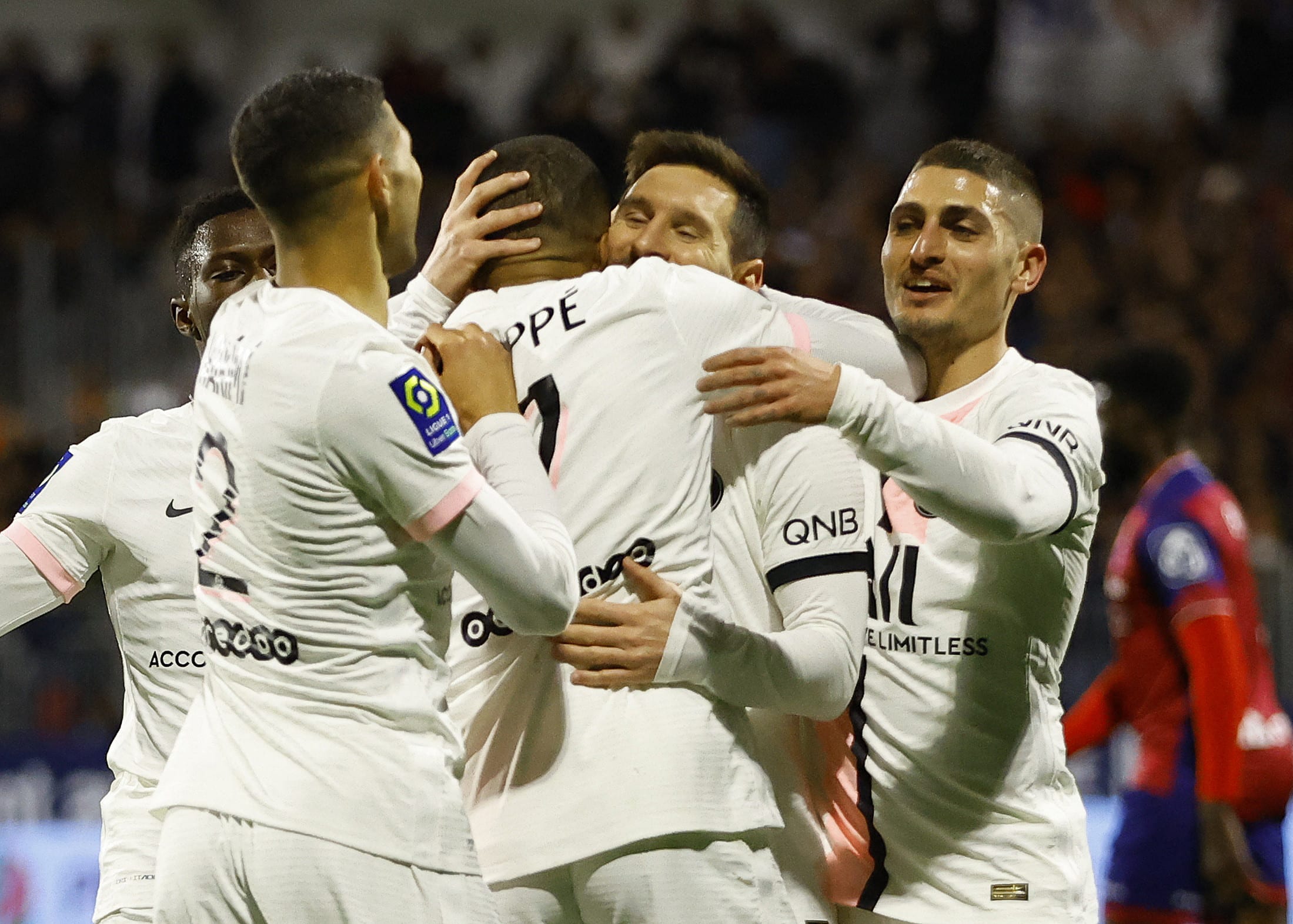 שחקני פריז סן ז'רמן, ליאונל מסי, קיליאן אמבפה, מרקו וראטי