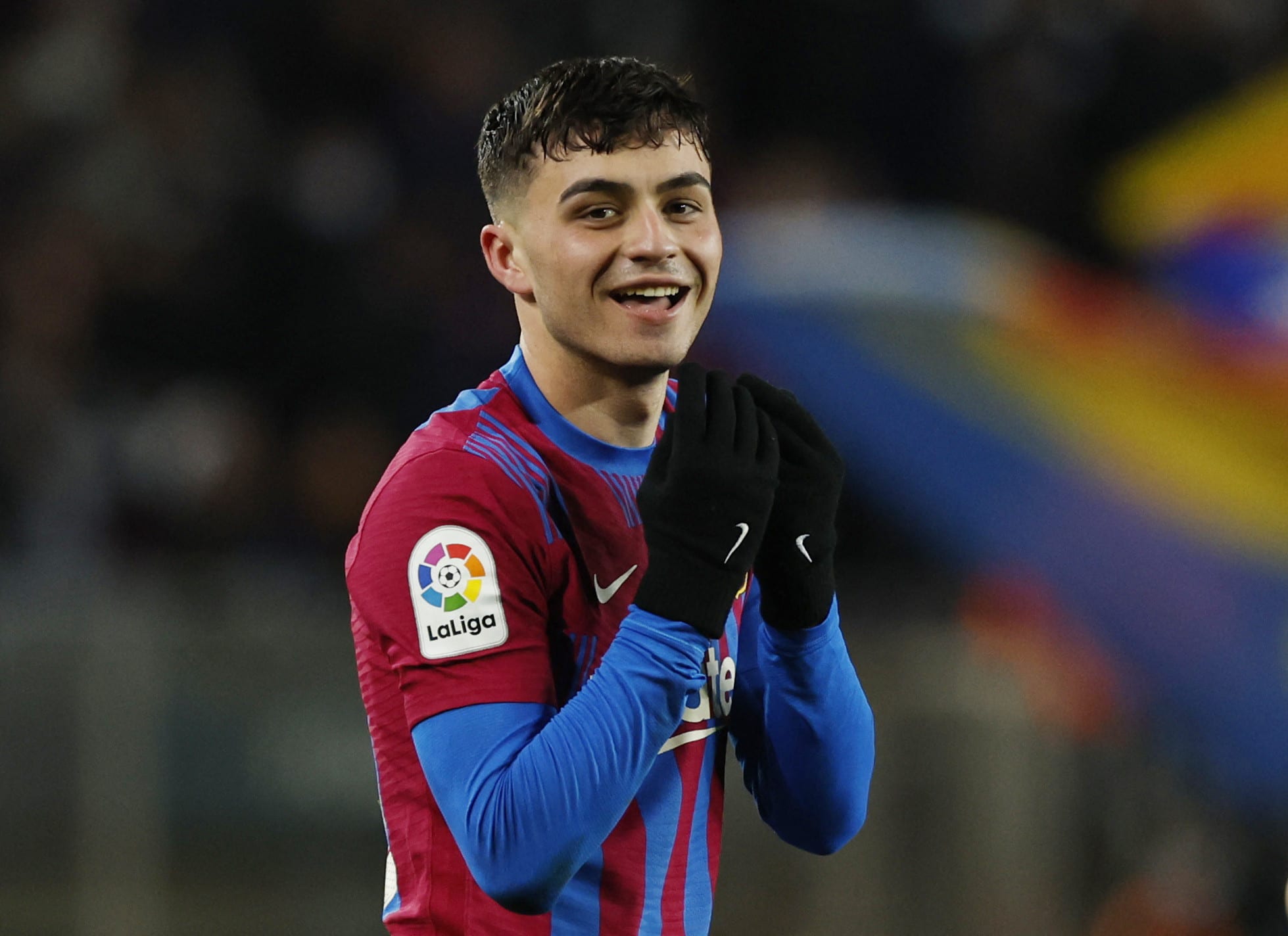 פדרי שחקן ברצלונה חוגג