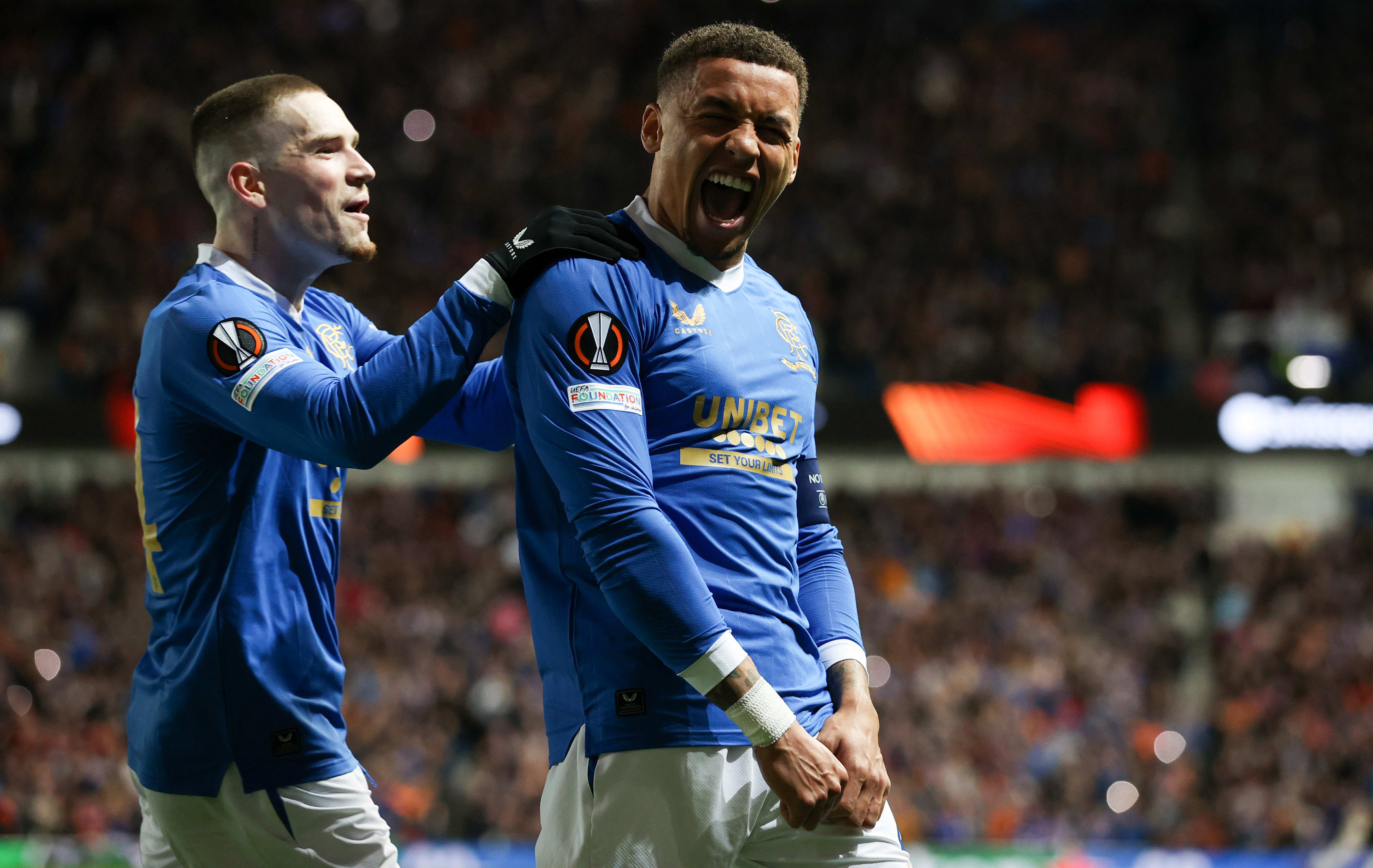 ג'יימס טאברנייר, שחקן ריינג'רס חוגג