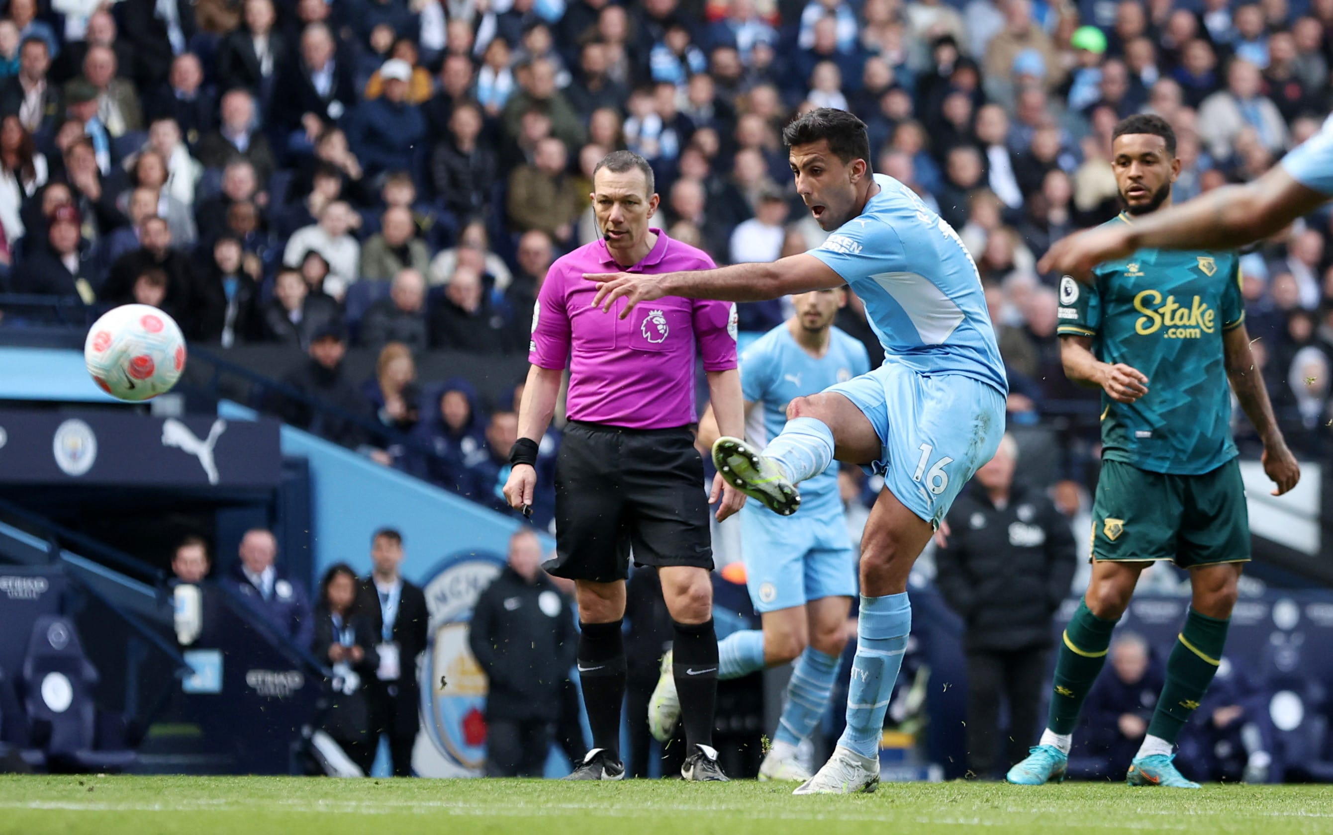 שחקן מנצ'סטר סיטי, רודרי כובש מול ווטפורד