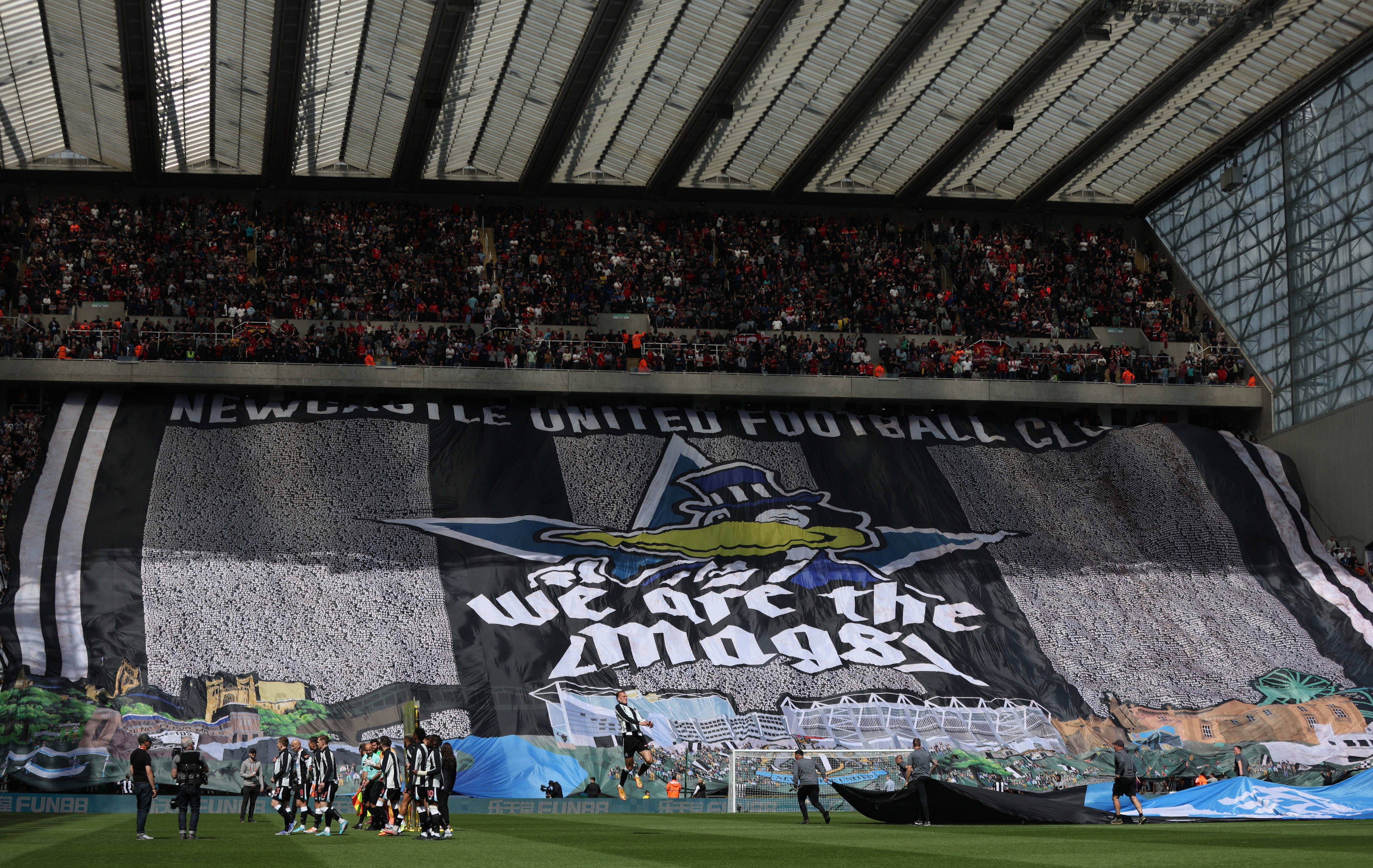 תפאורה של אוהדי ניוקאסל