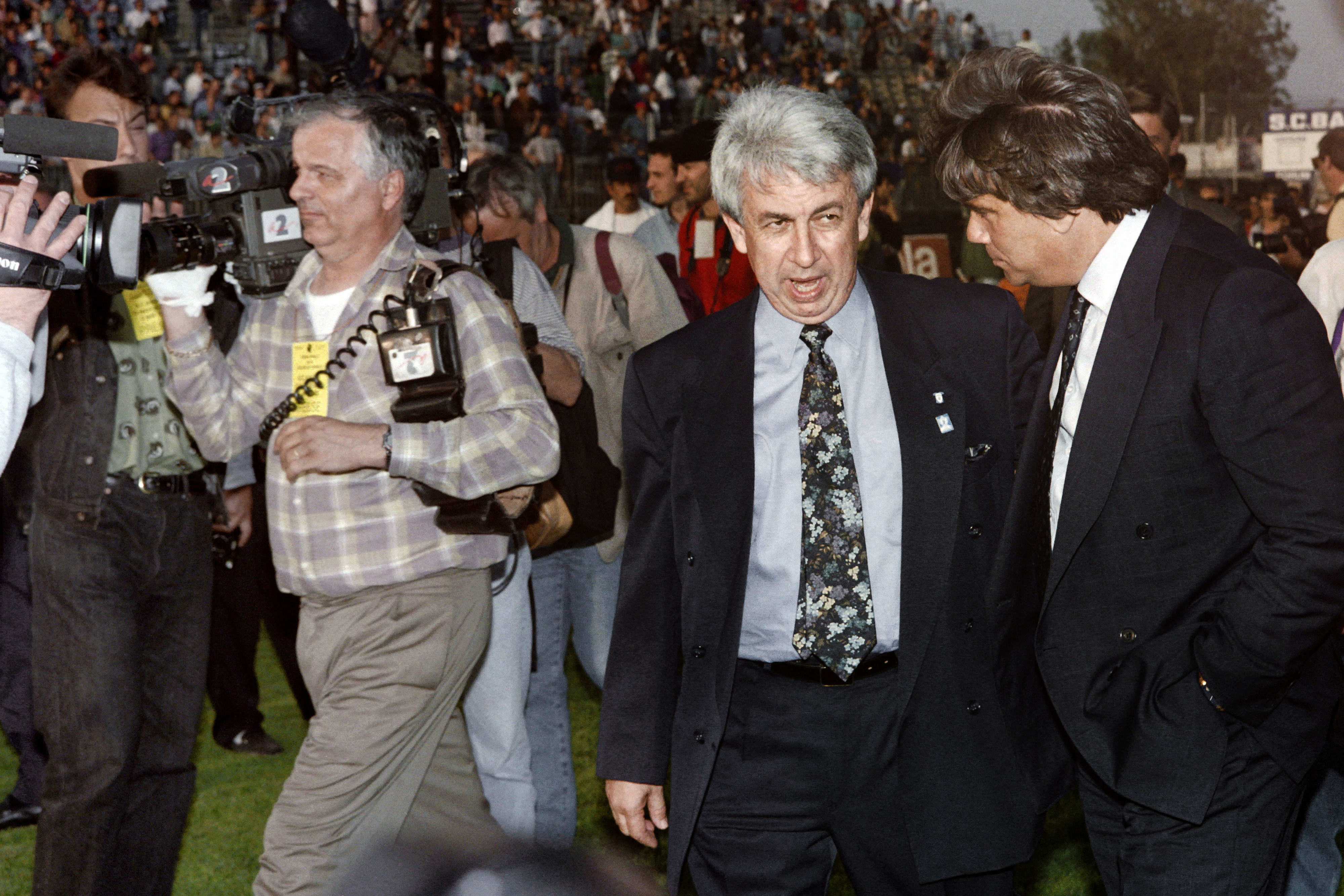 אסון פוריאני: נשיא מארסיי ברנאר טאפי עם נשיא באסטיה ז'אן פרנסואה פיליפי