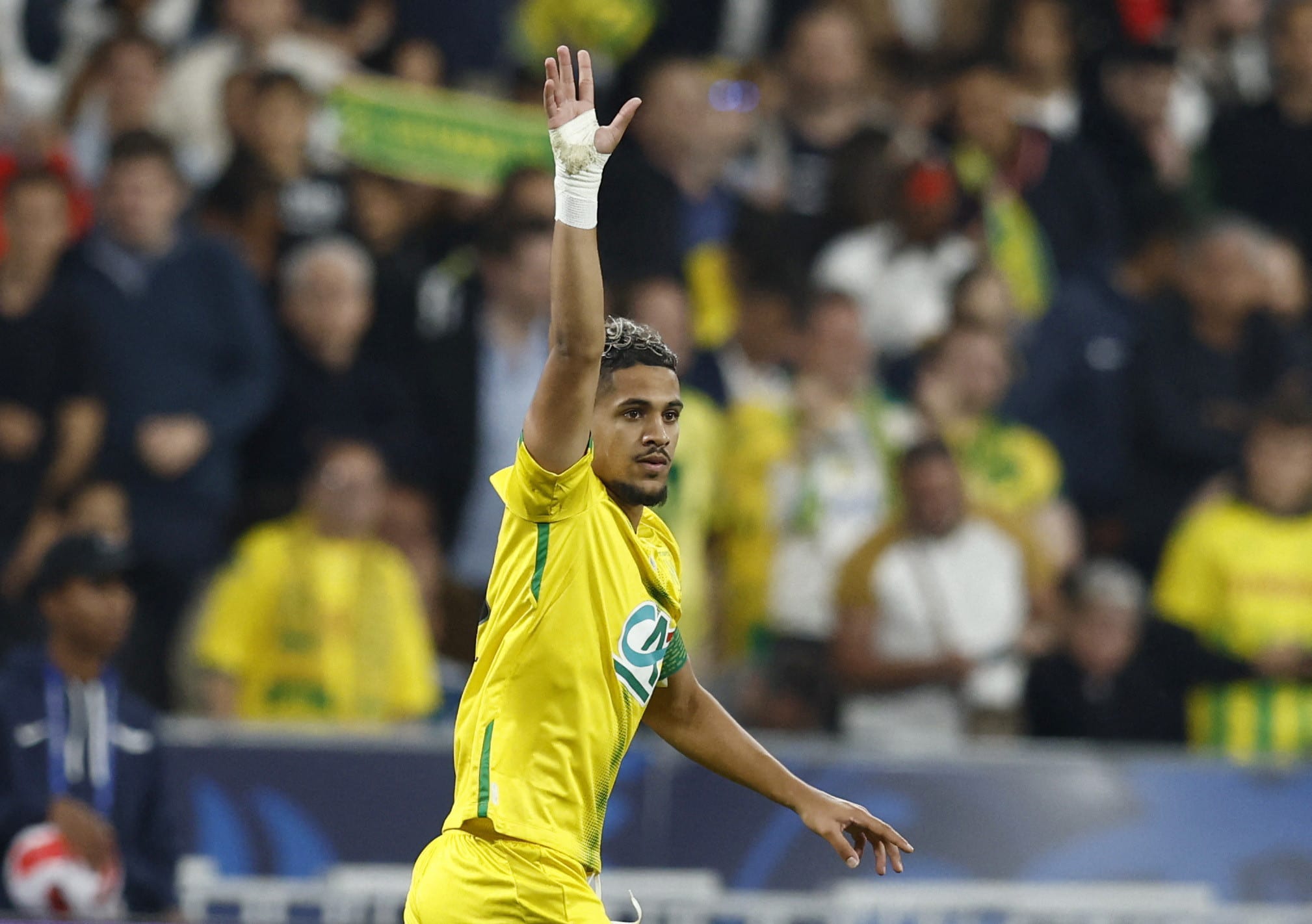 לודוביק בלאס שחקן נאנט חוגג שער