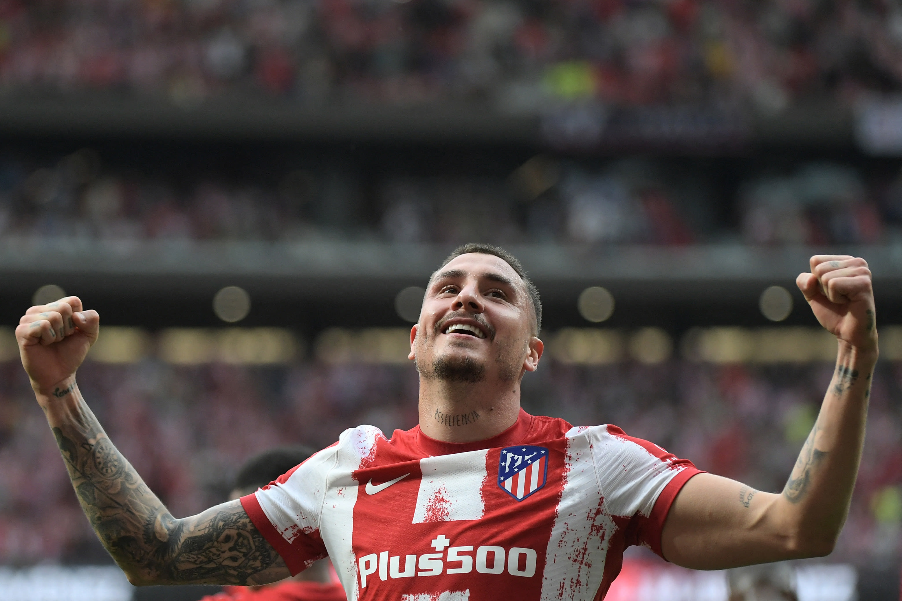 חוסה מריה חימנס, שחקן אתלטיקו מדריד חוגג