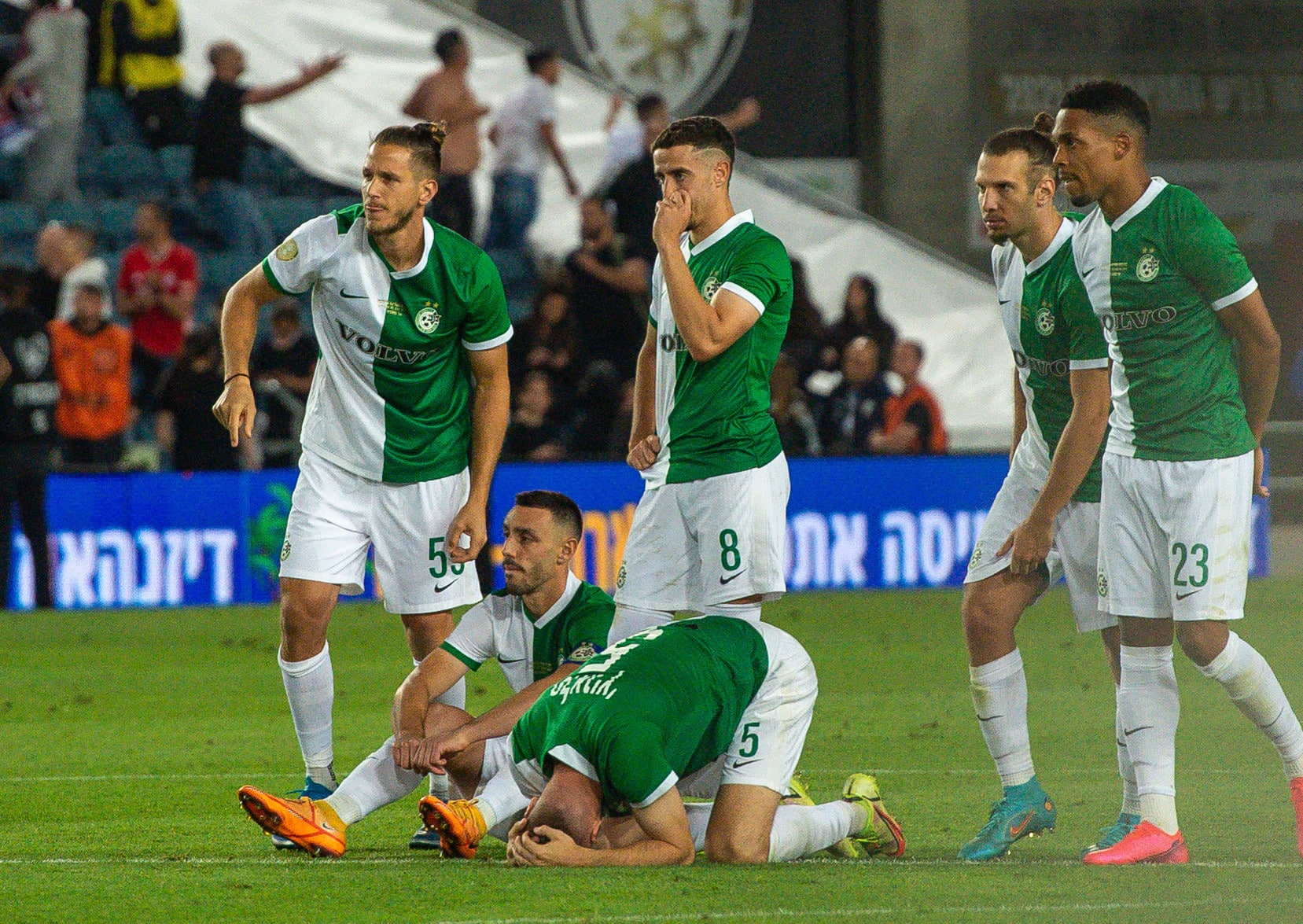 אכזבה של שחקני מכבי חיפה