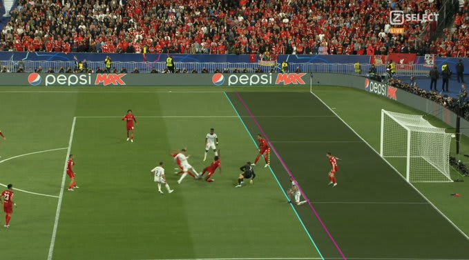 השער של קארים בנזמה נפסל במהלך גמר ליגת האלופות בין ריאל מדריד לליברפול