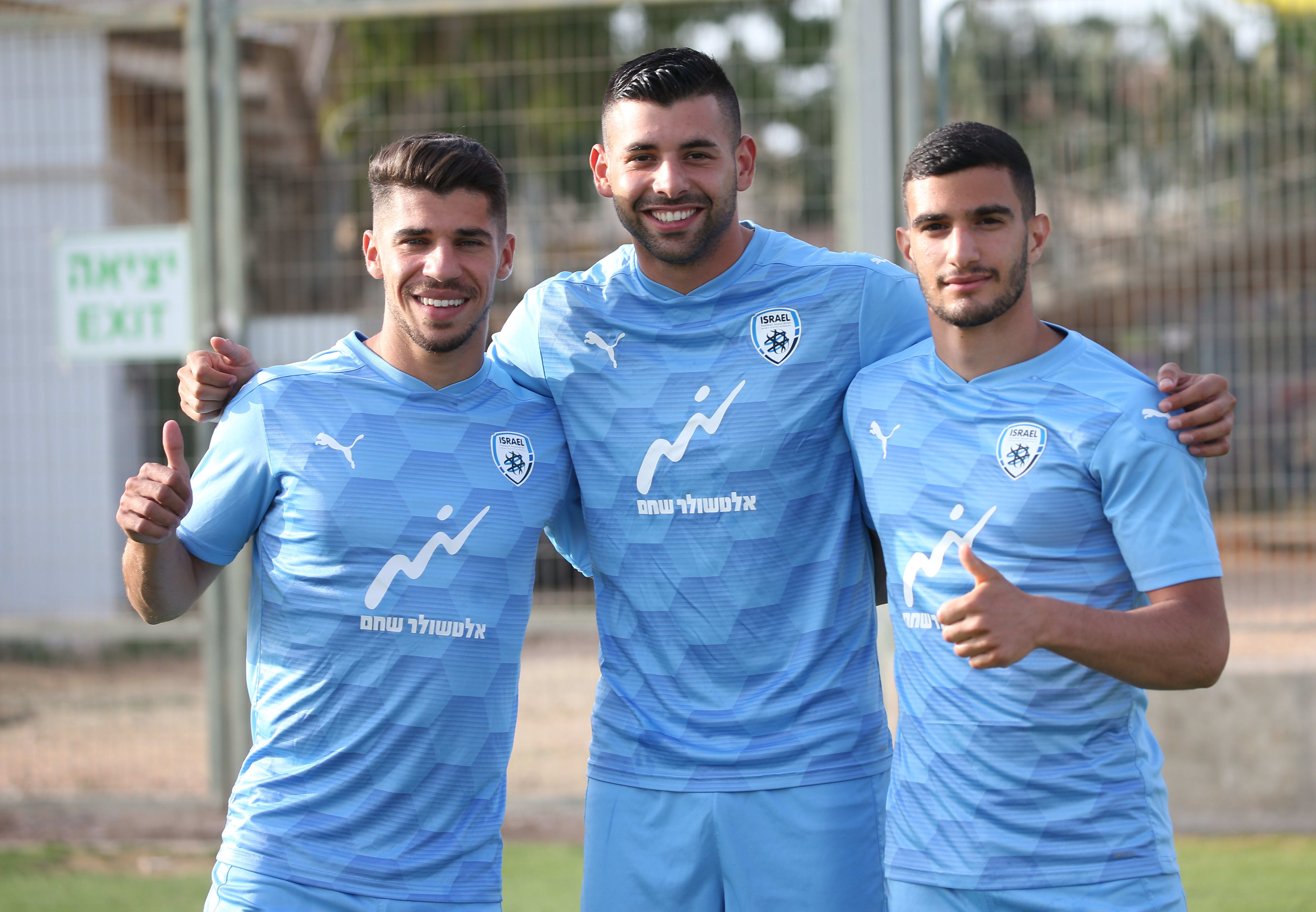 ליאל עבדה, תאי בריבו, מנור סולומון, שחקני נבחרת ישראל בכדורגל