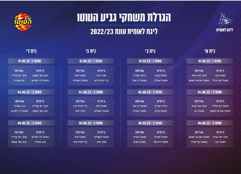 לוח משחקי גביע הטוטו של הליגה הלאומית לעונת 2022/23