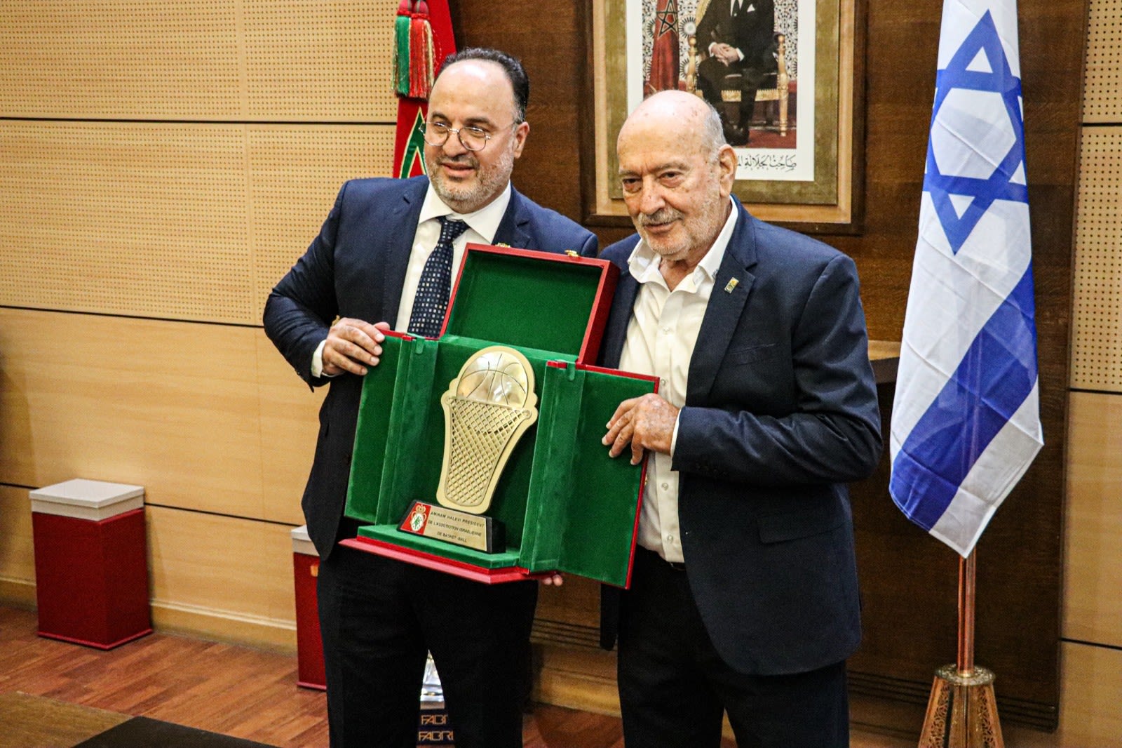 עמירם הלוי, יו"ר איגוד הכדורסל בישראל, במרוקו
