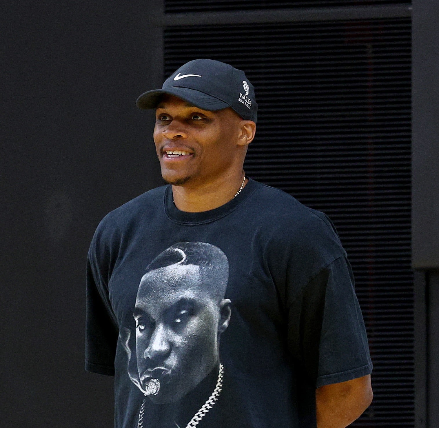 ראסל ווסטברוק, שחקן לוס אנג'לס לייקרס בהצגת המאמן