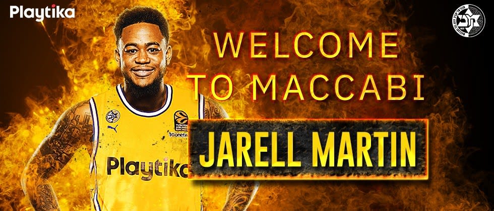 ג'רל מרטין מוצג כשחקן מכבי תל אביב