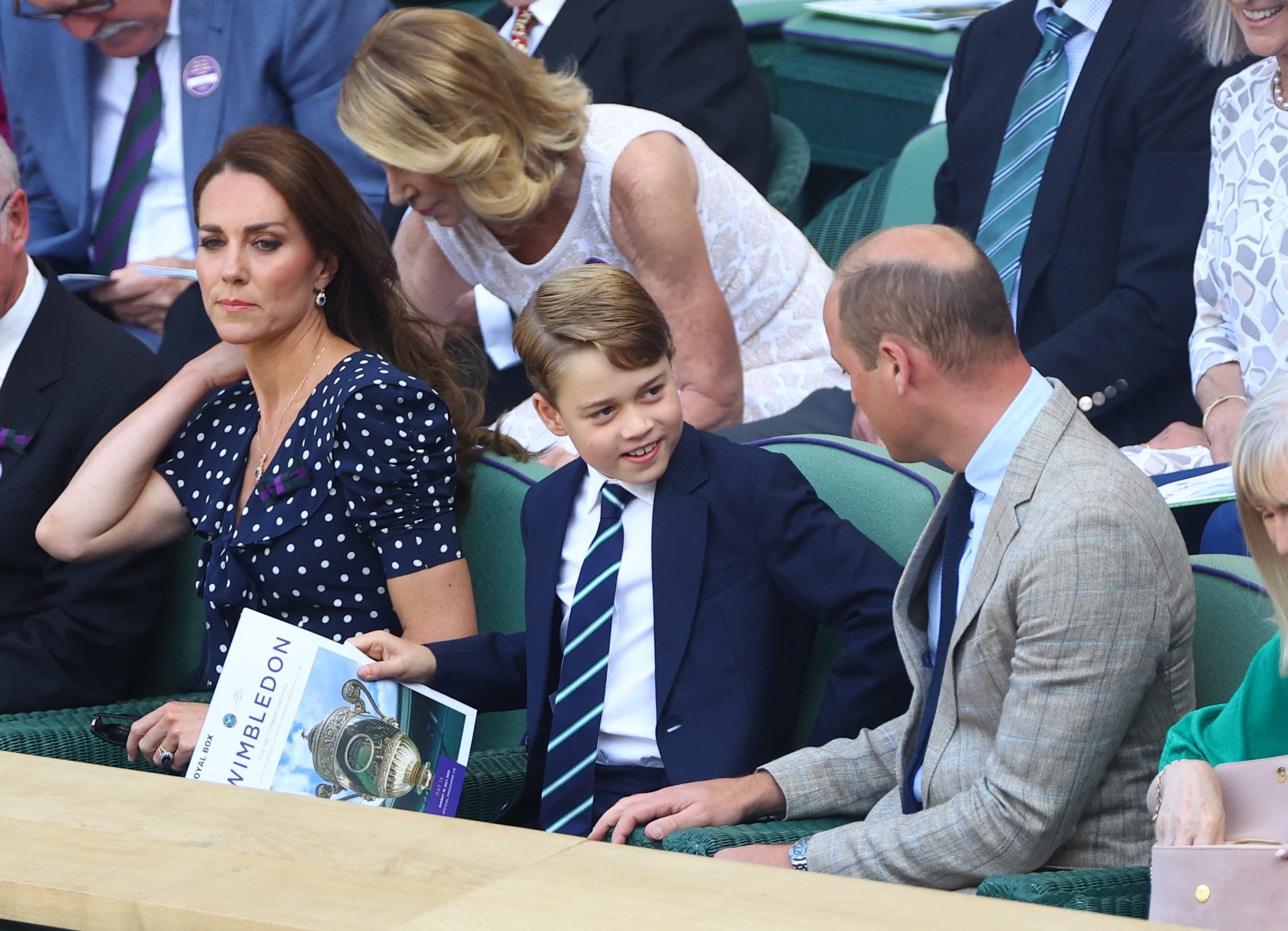 הנסיך וויליאם, הדוכס של קיימברידג', עם קייט ובנם ג'ורג'