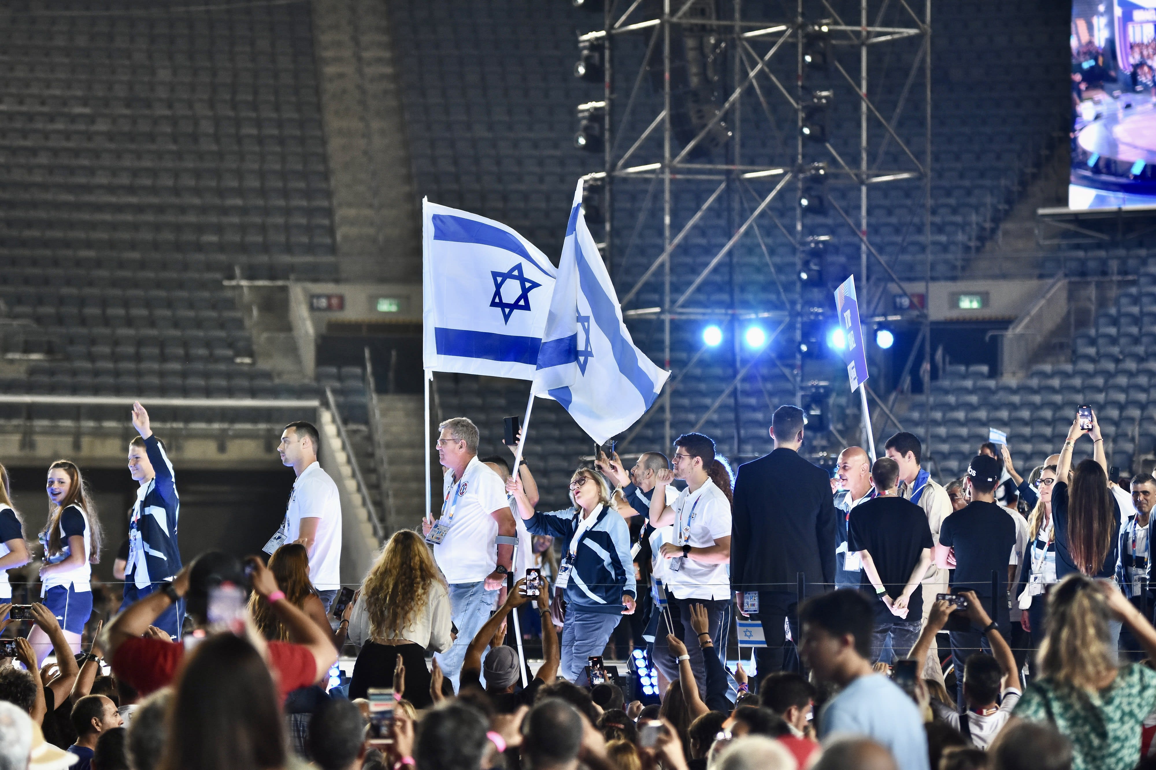 המשלחת הישראלית בטקס הפתיחה של המכביה ה-21