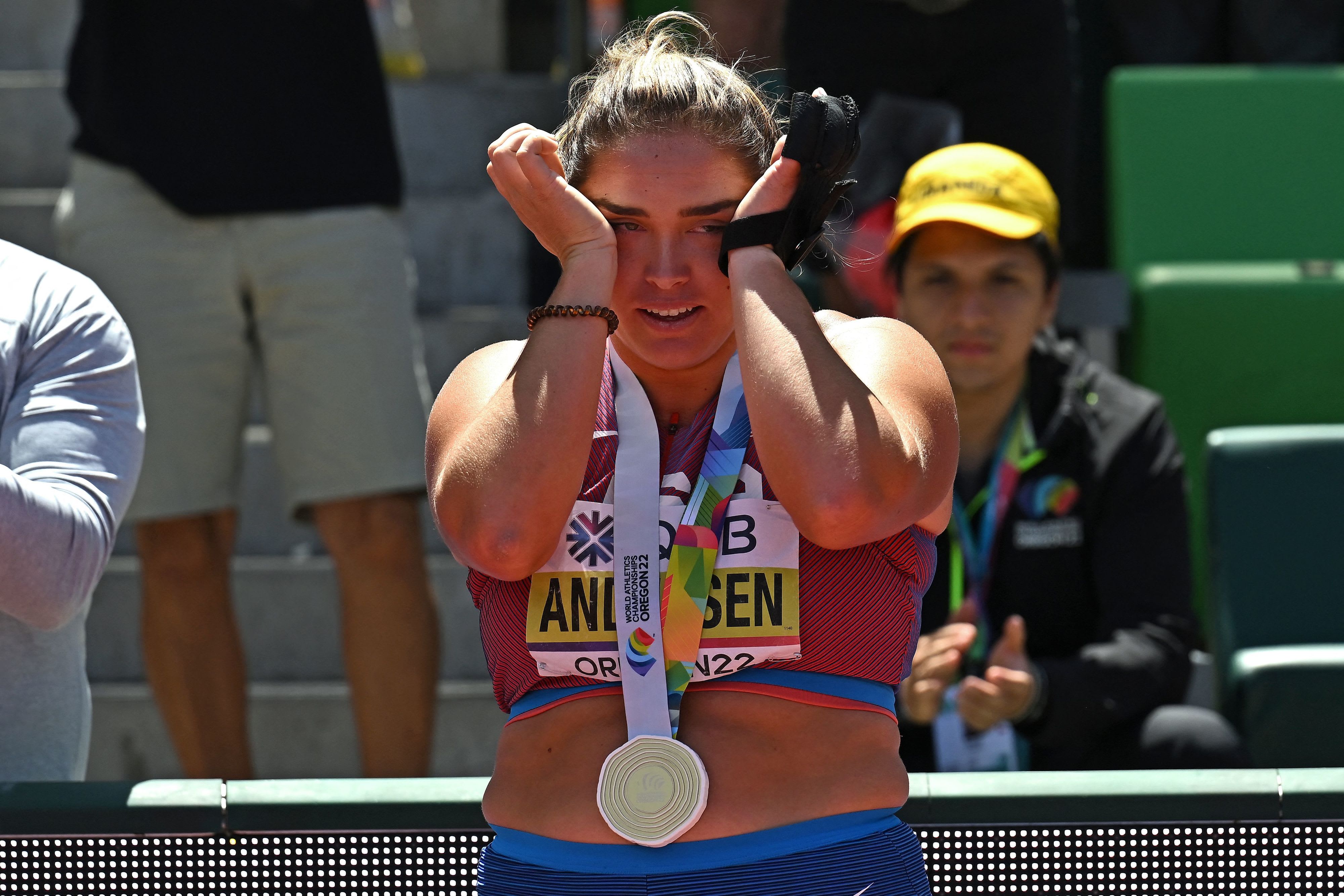 האמריקאית ברוק אנדרסן, מדליסטית זהב במקצוע יידוי פטיש באליפות העולם באתלטיקה
