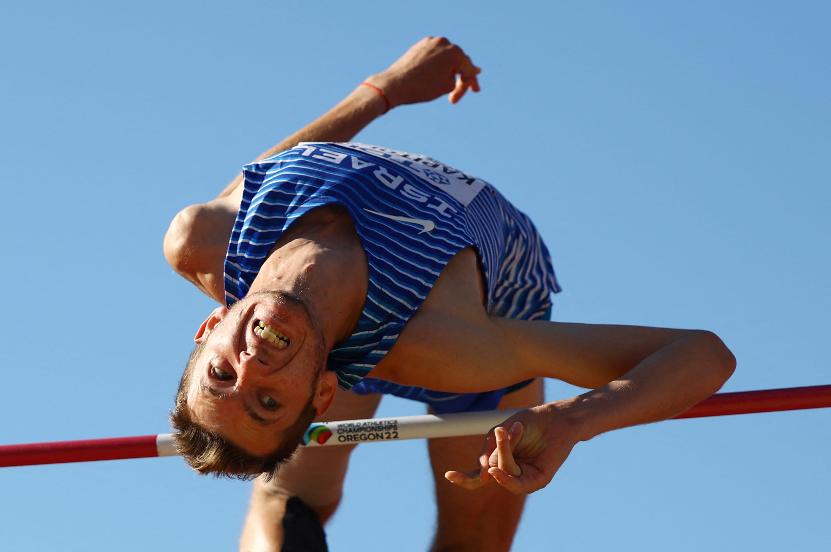 הקופץ לגובה הישראלי יונתן קפיטולניק בגמר אליפות העולם 2022