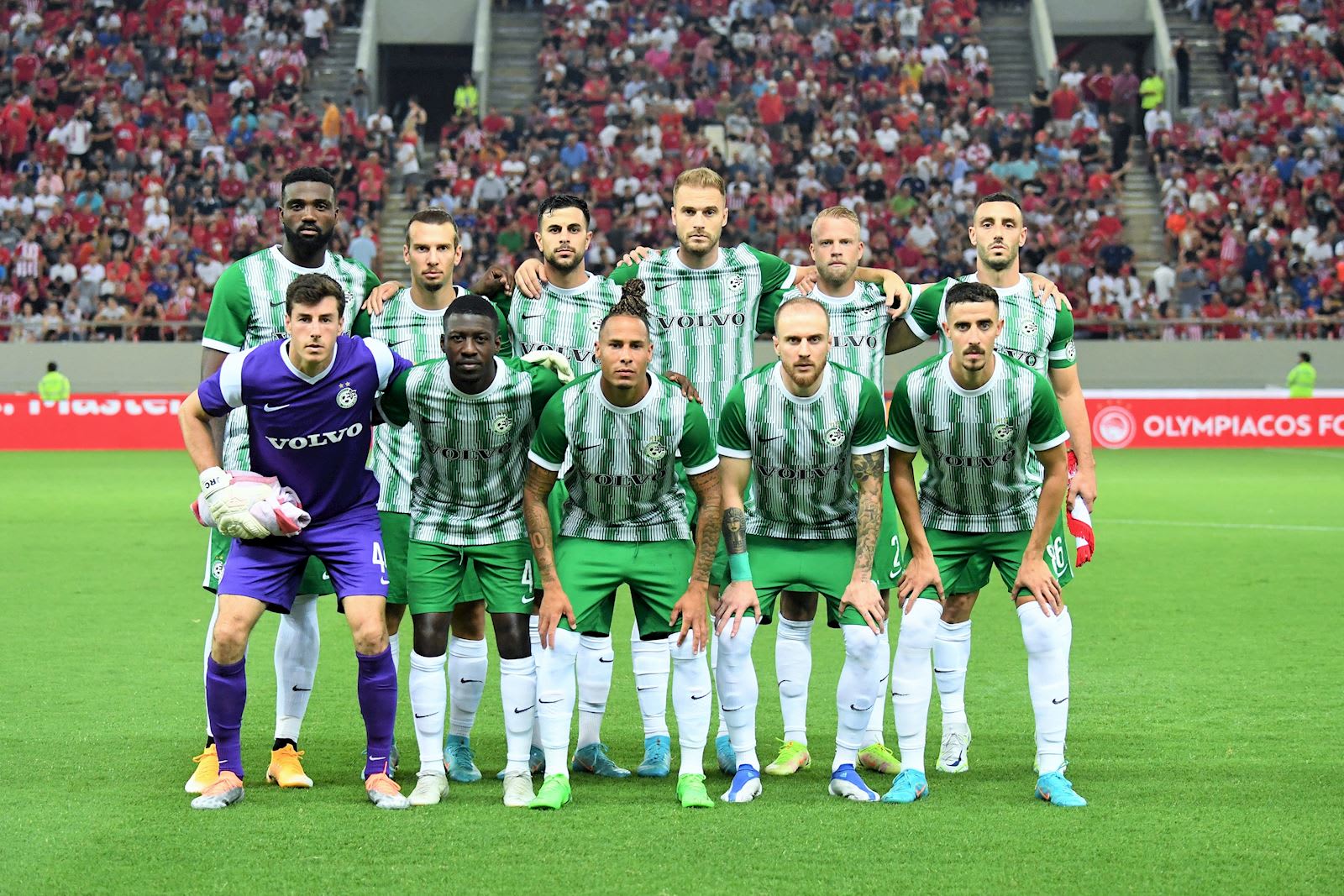שחקני מכבי חיפה ביוון נגד אולימפיאקוס
