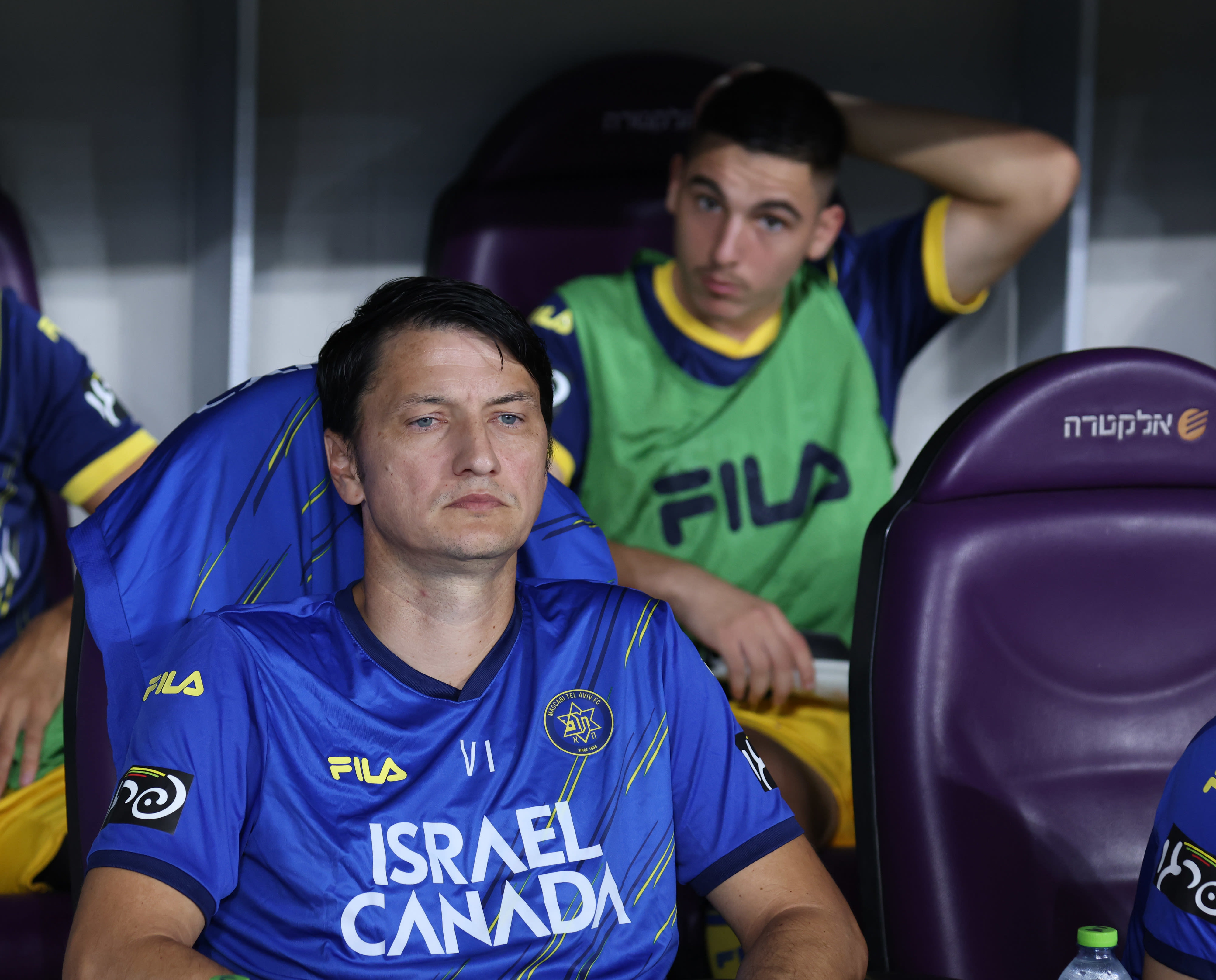 מאמן מכבי תל אביב ולאדן איביץ' עם אוסקר גלוך