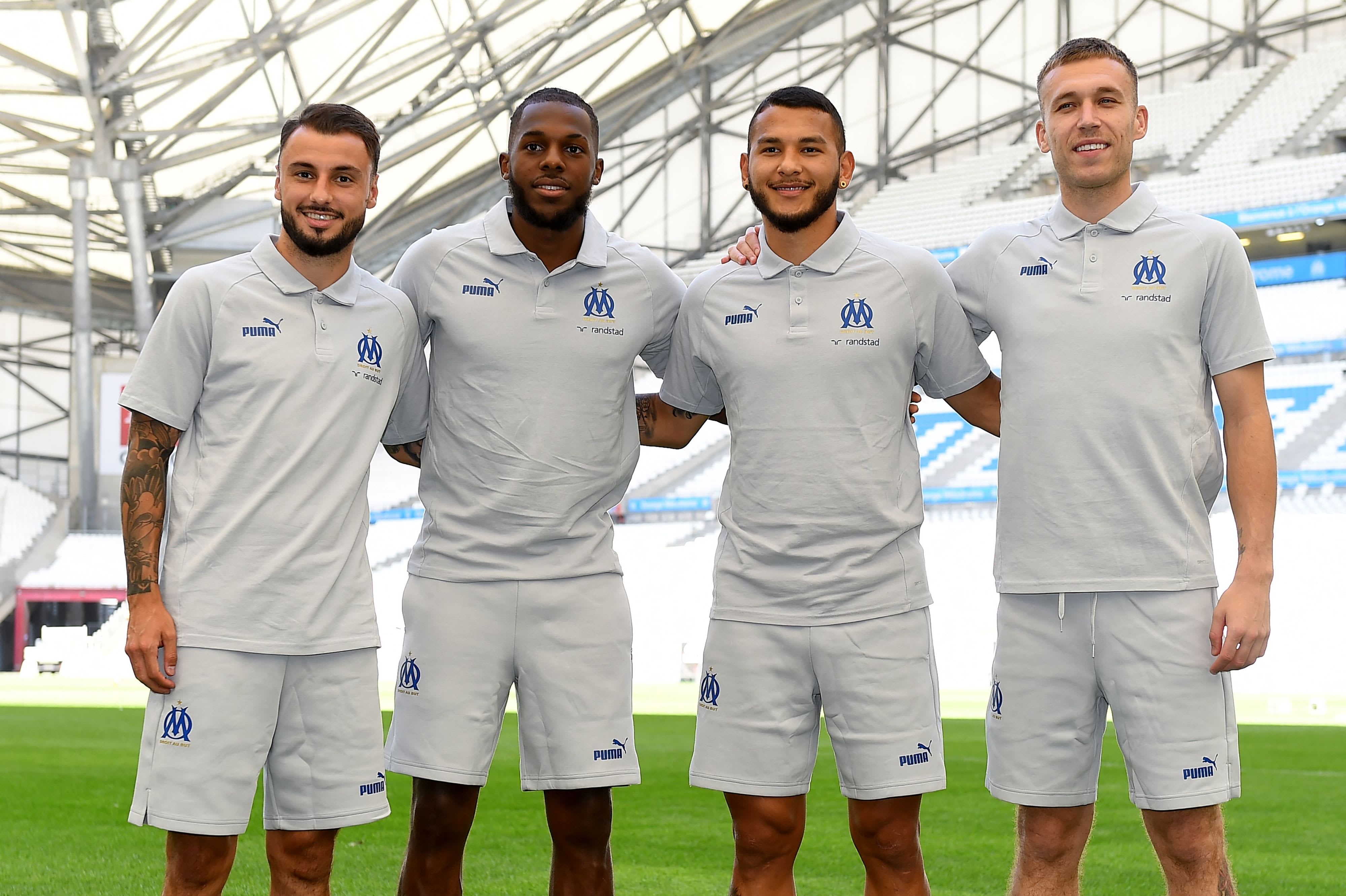 רובן בלאנקו (מימין), לואיס סוארס, נונו טבארס, ג'ונתן קלוס שחקניה החדשים של מארסיי