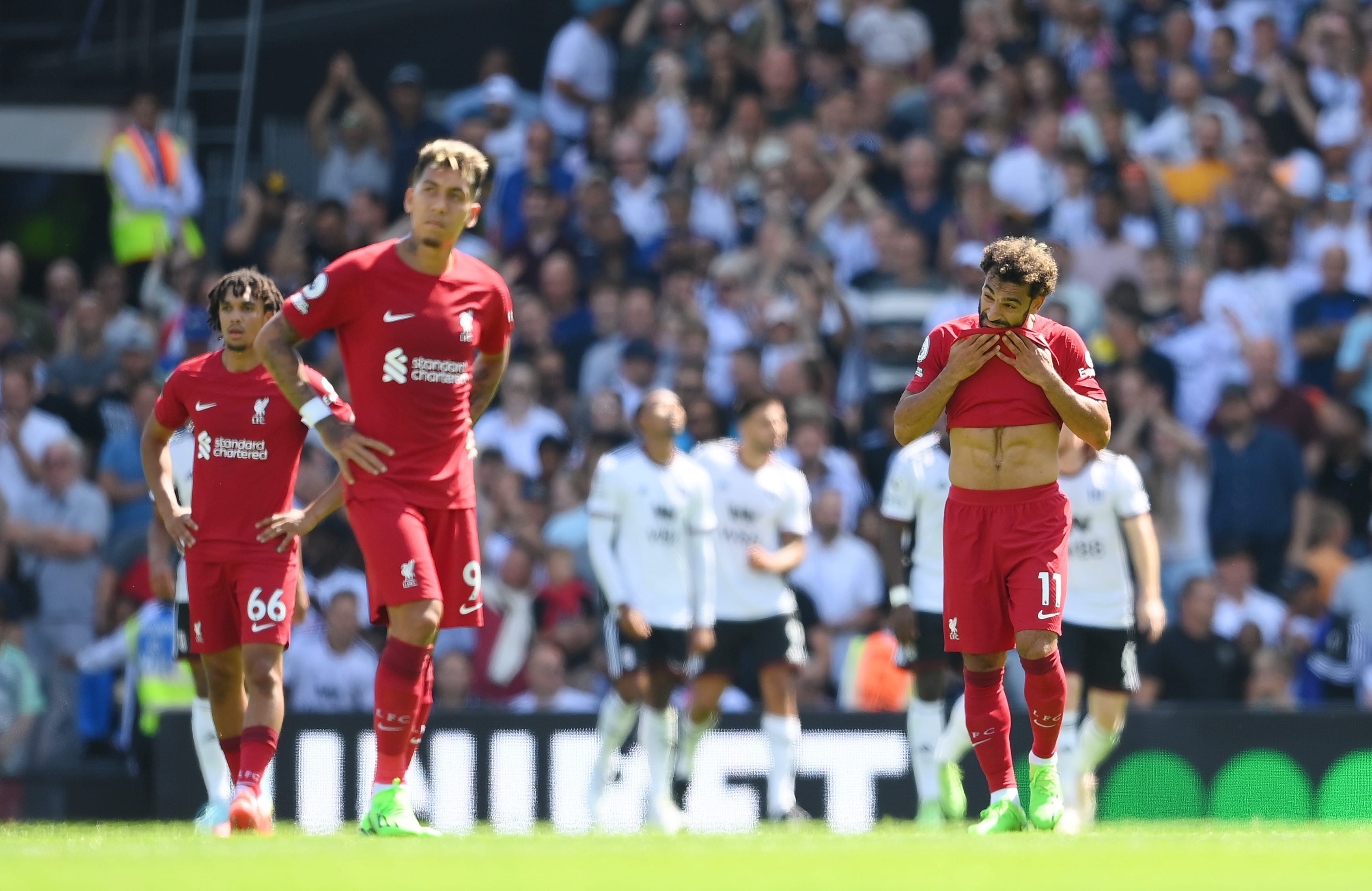 מוחמד סלאח, רוברטו פירמינו, טרנט אלכסנדר ארנולד שחקני ליברפול מאוכזבים