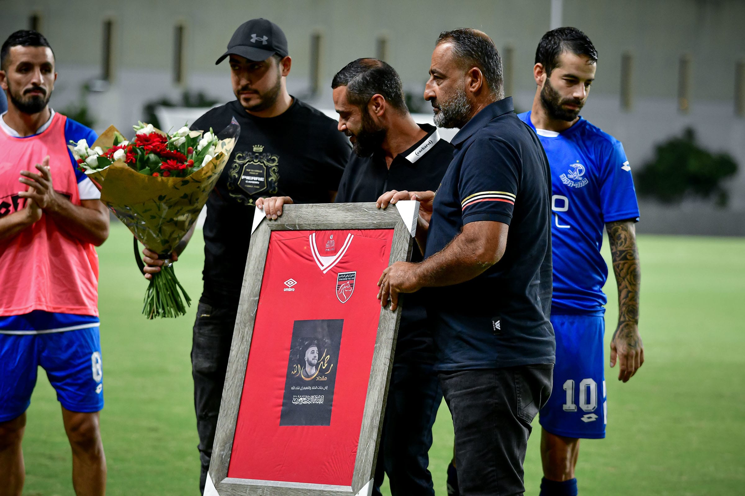 טקס לזכרו של מקדאד בדוי, כדורגלן מ.ס. כפר קאסם לשעבר שנהרג בתאונת דרכים
