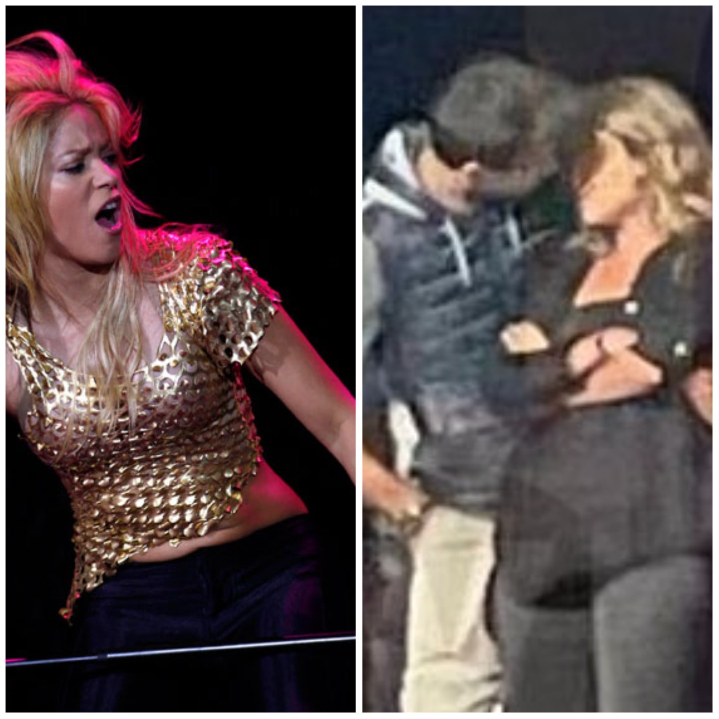 שאקירה לצד ג'רארד פיקה ובת זוגו החדשה