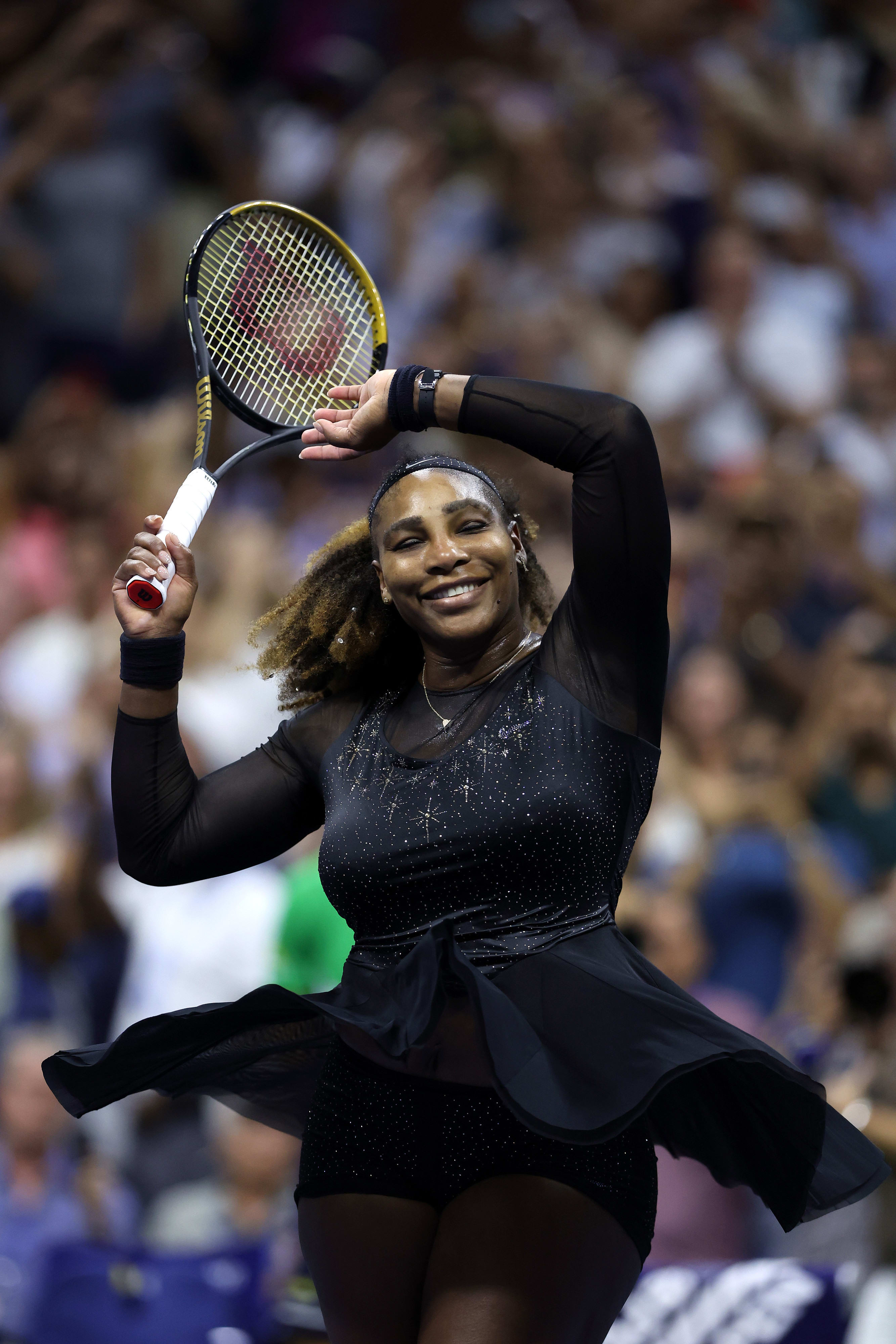 הטניסאית האמריקאית סרינה וויליאמס אחרי עוד ניצחון, אליפות ארצות הברית