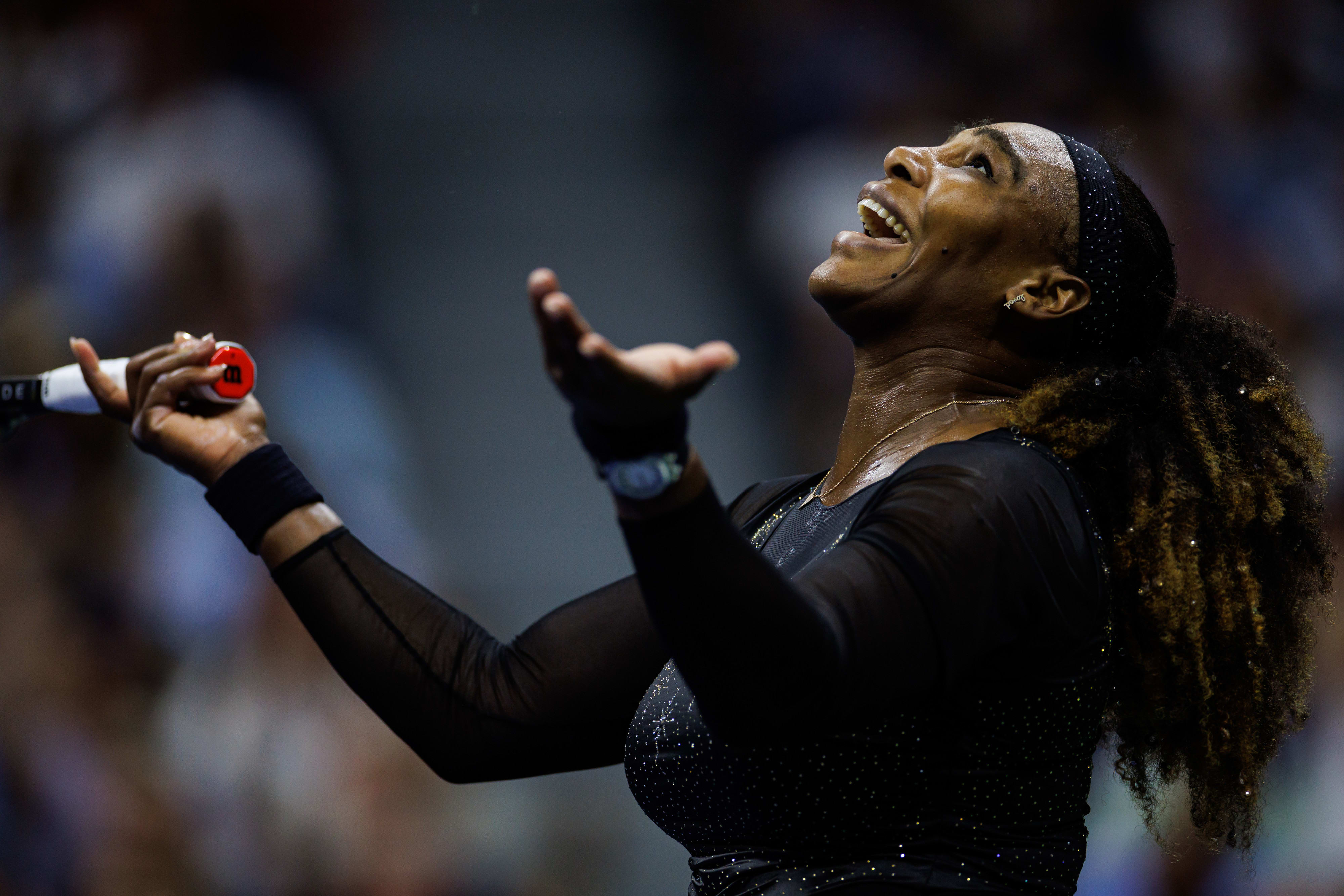 הטניסאית האמריקאית סרינה וויליאמס אחרי עוד ניצחון, אליפות ארצות הברית