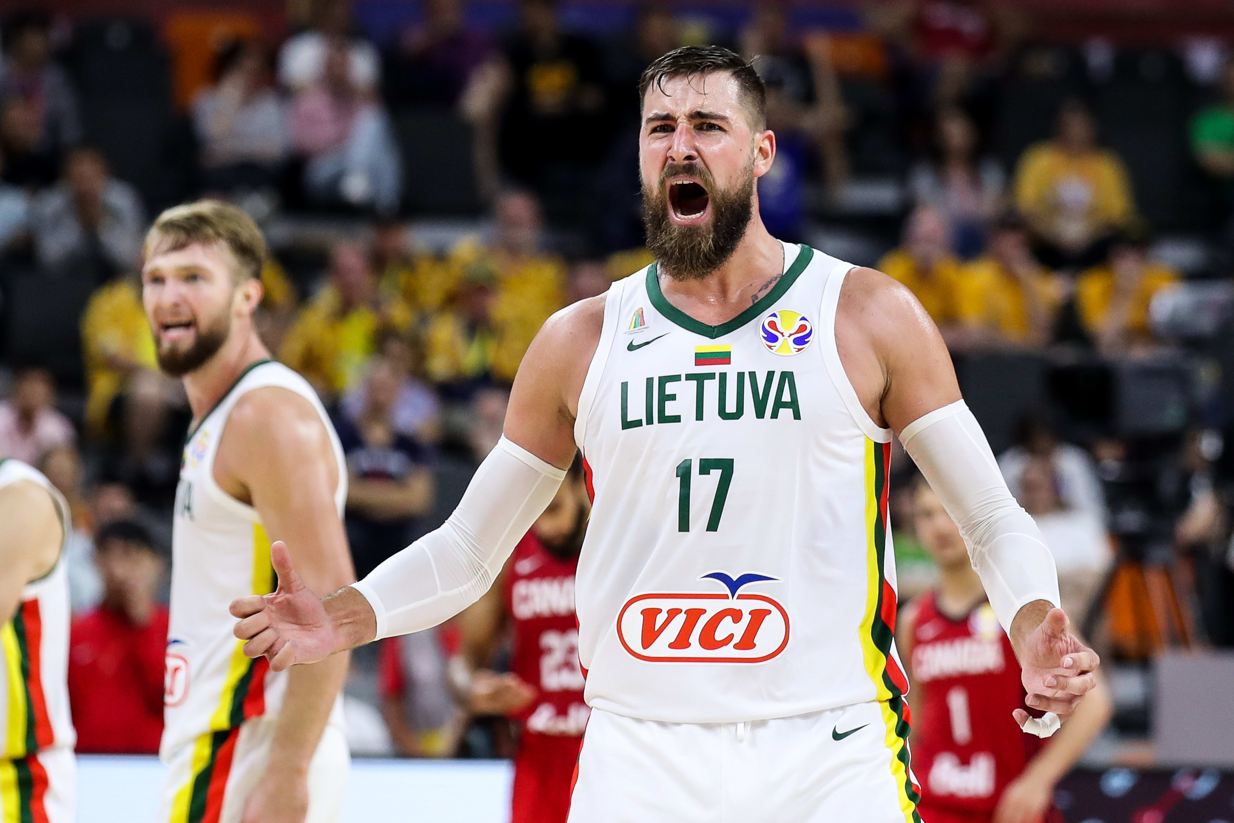 שחקן נבחרת ליטא יונאס ולנצ'יונאס באליפות העולם 2019