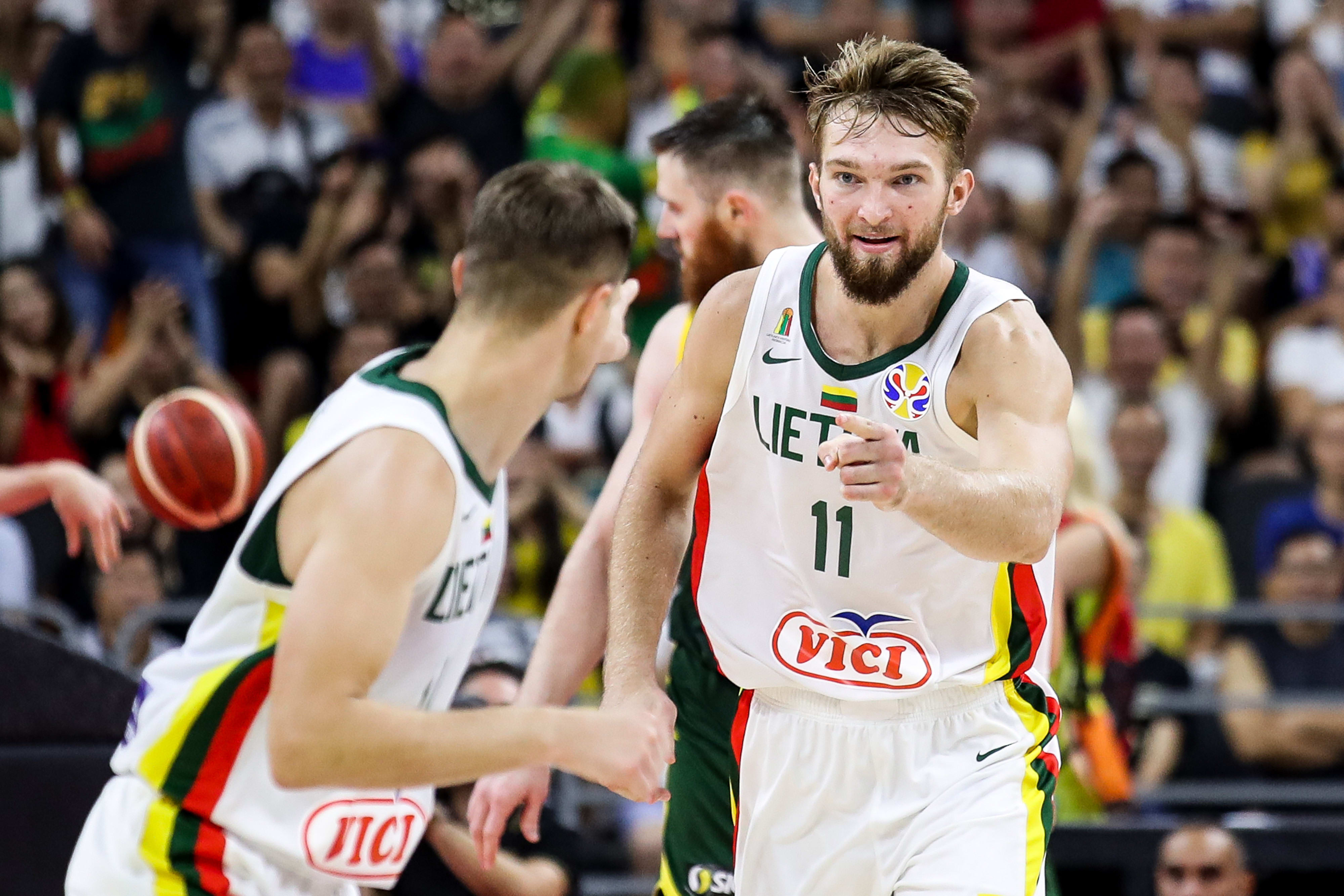 שחקן נבחרת ליטא דומנטאס סאבוניס באליפות העולם 2019