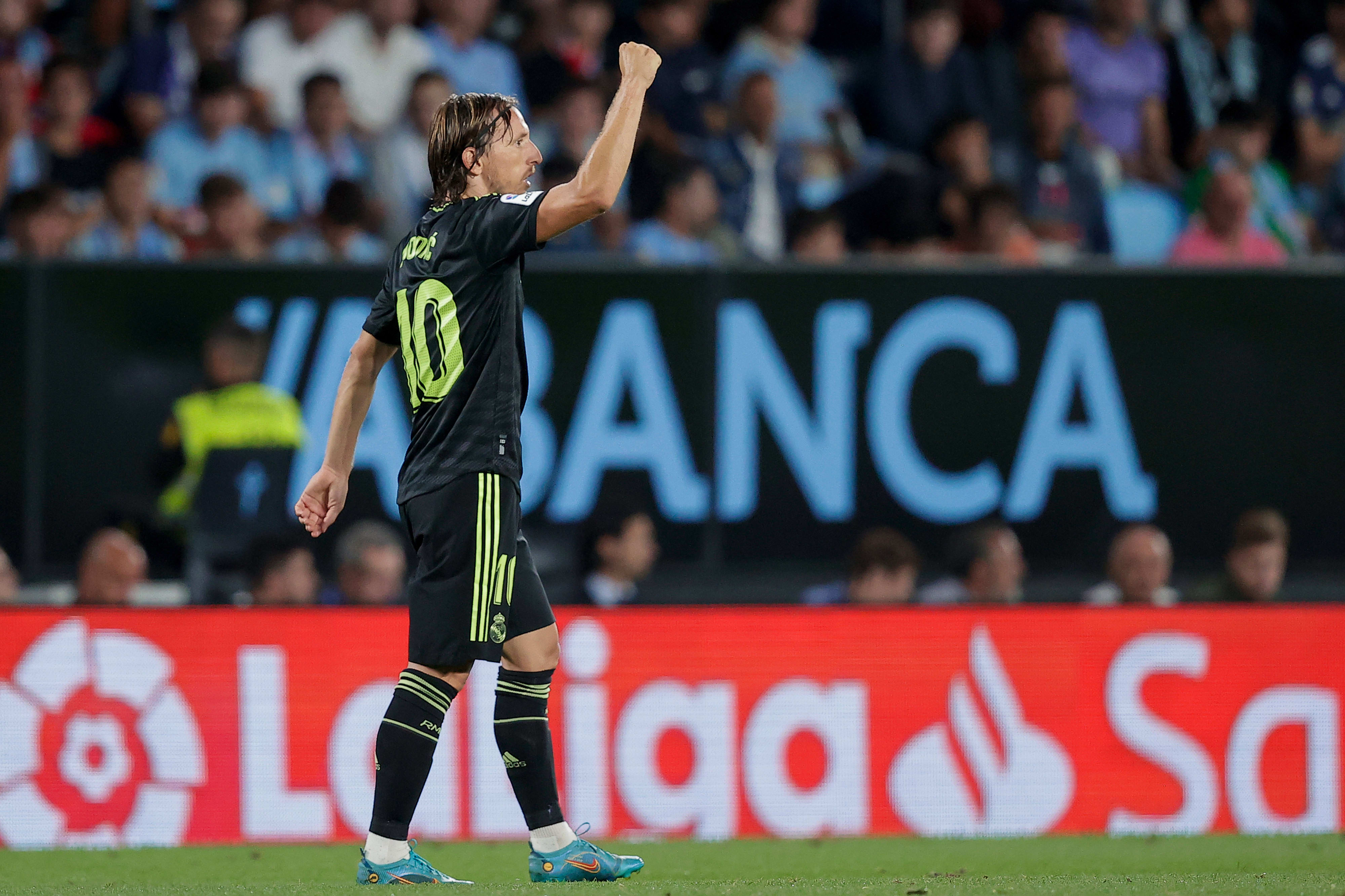 שחקן ריאל מדריד לוקה מודריץ' חוגג שער