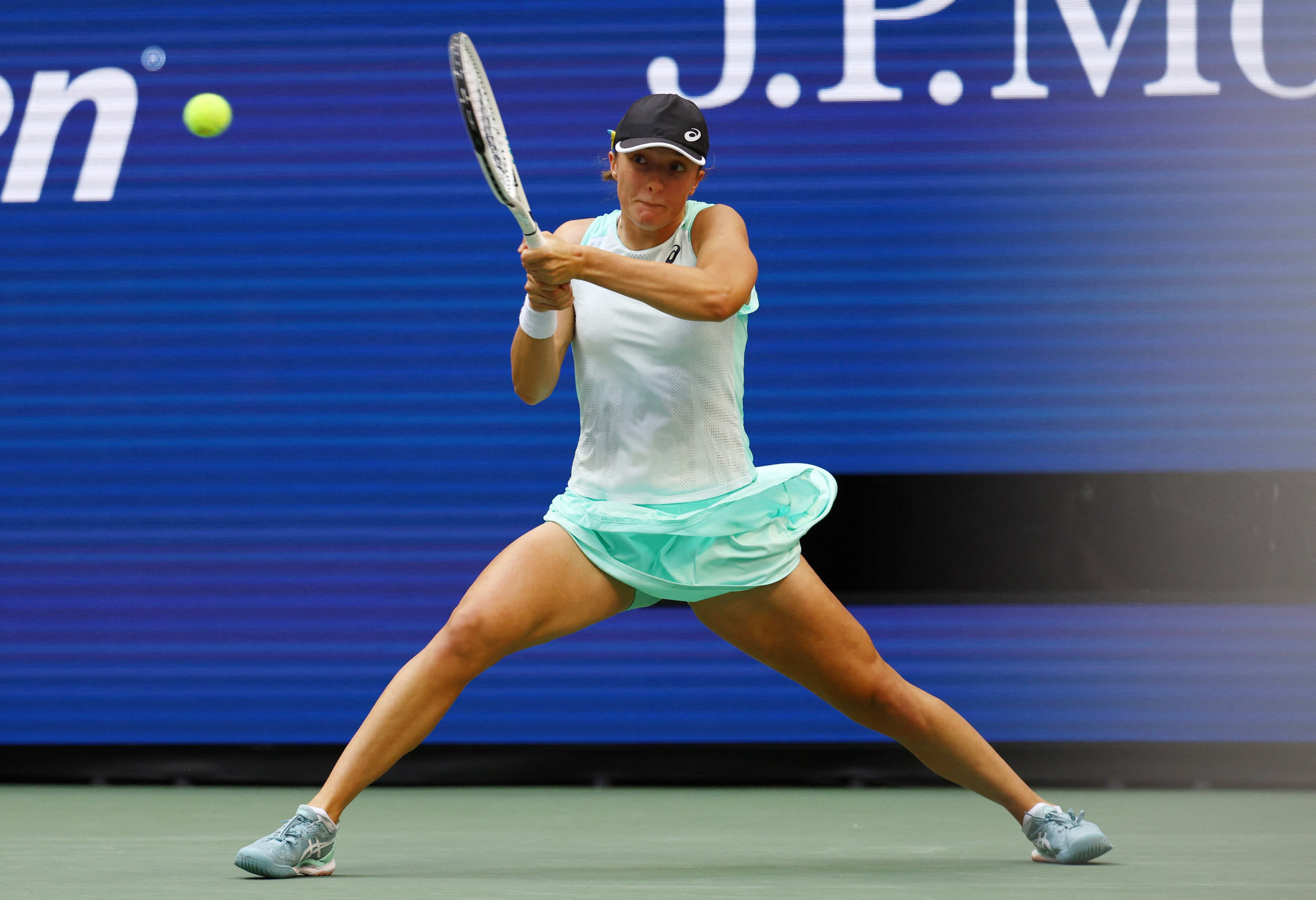 The Polish tennis player Iga Shabiontek during the final of the US Championship