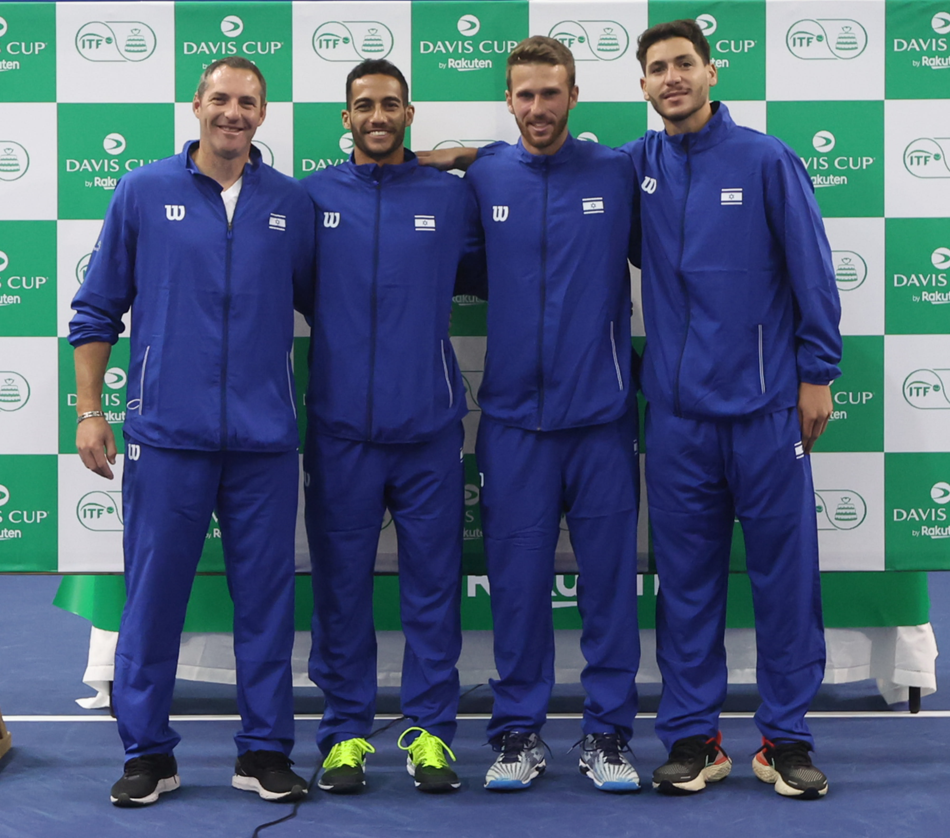 שחקני נבחרת הדייויס, יוני ארליך, דניאל צוקרמן, עידן לשם, ישי עוליאל