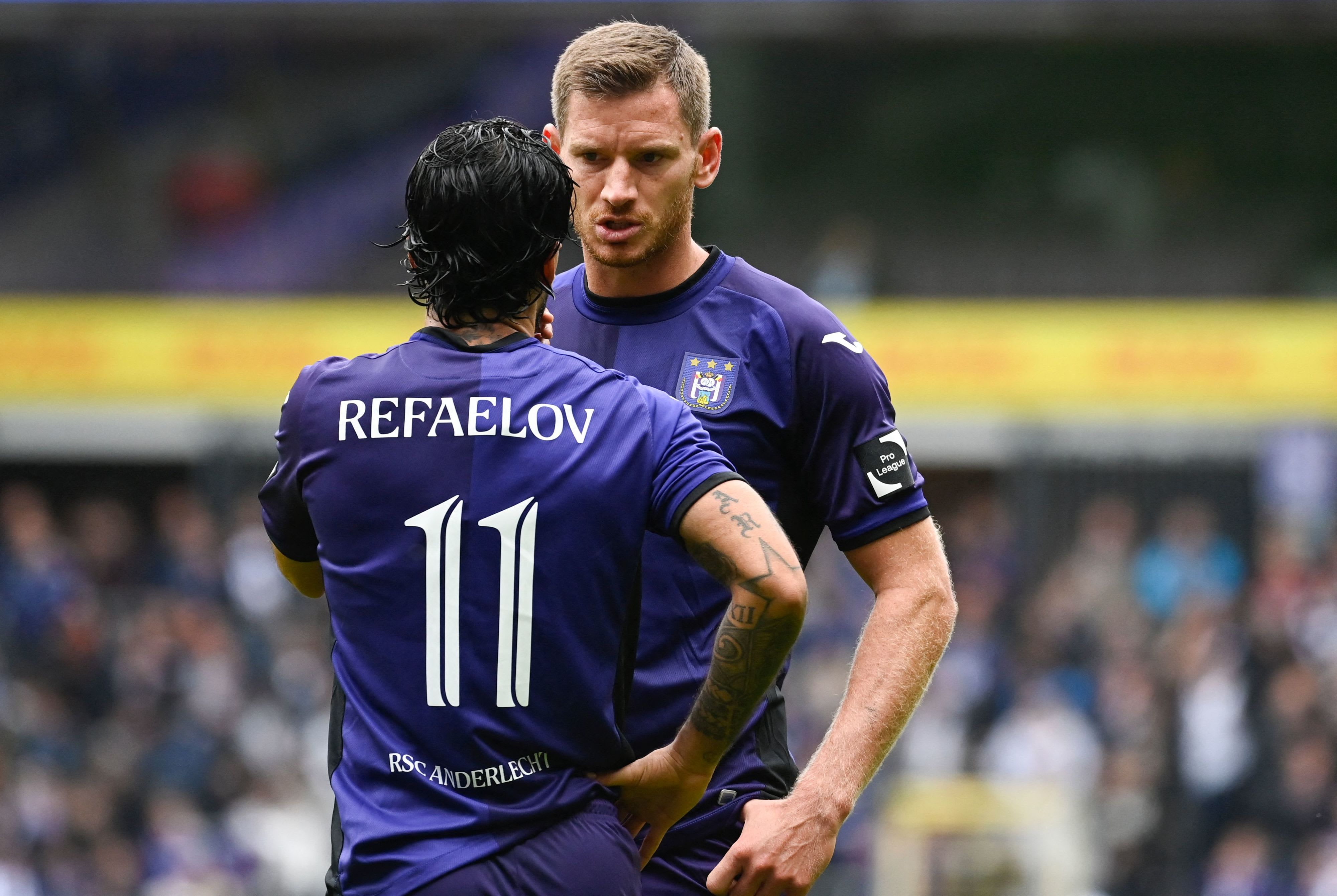 יאן ורטונגן עם ליאור רפאלוב שחקני אנדרלכט