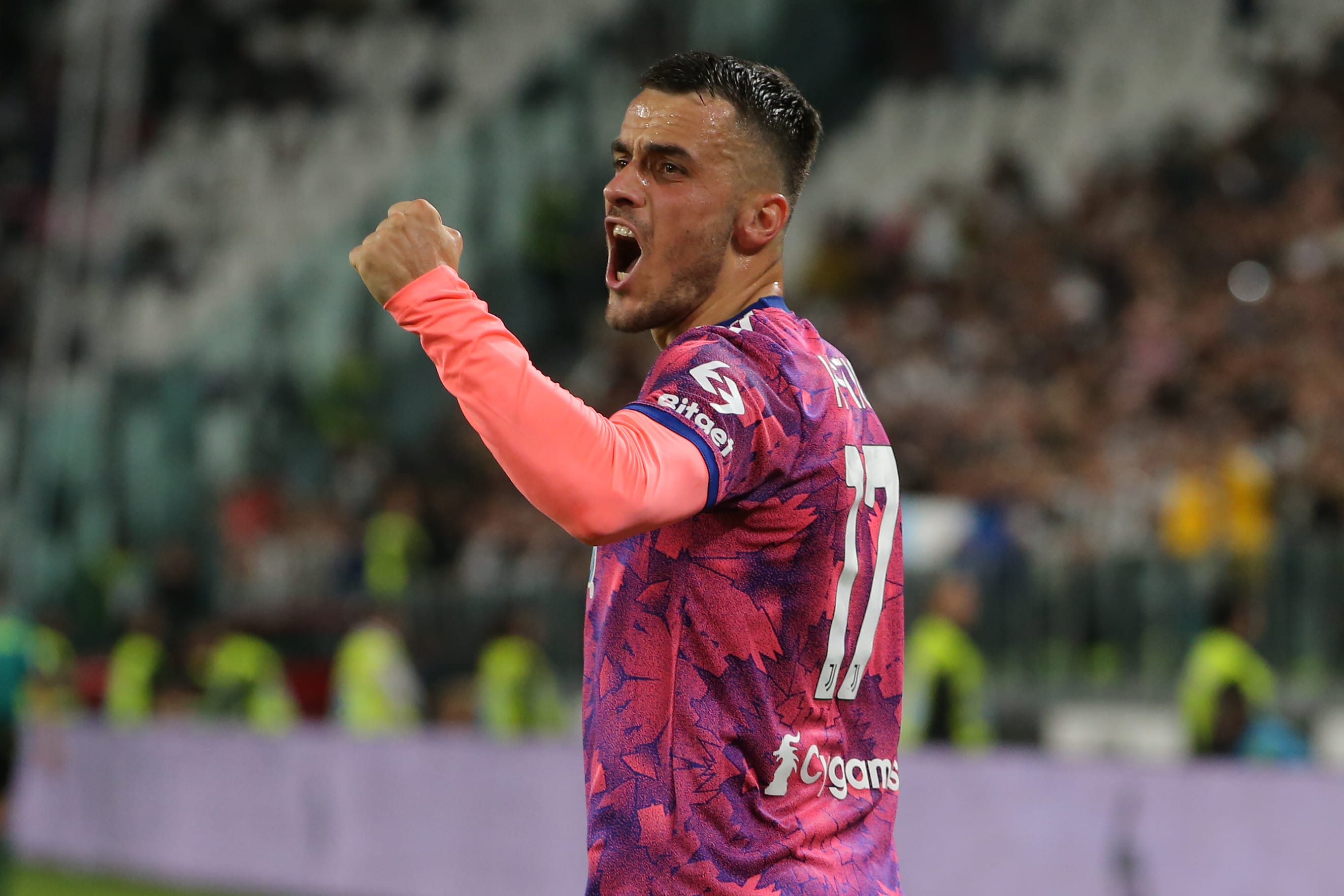 Filip Kostic Juventus player celebrates a goal