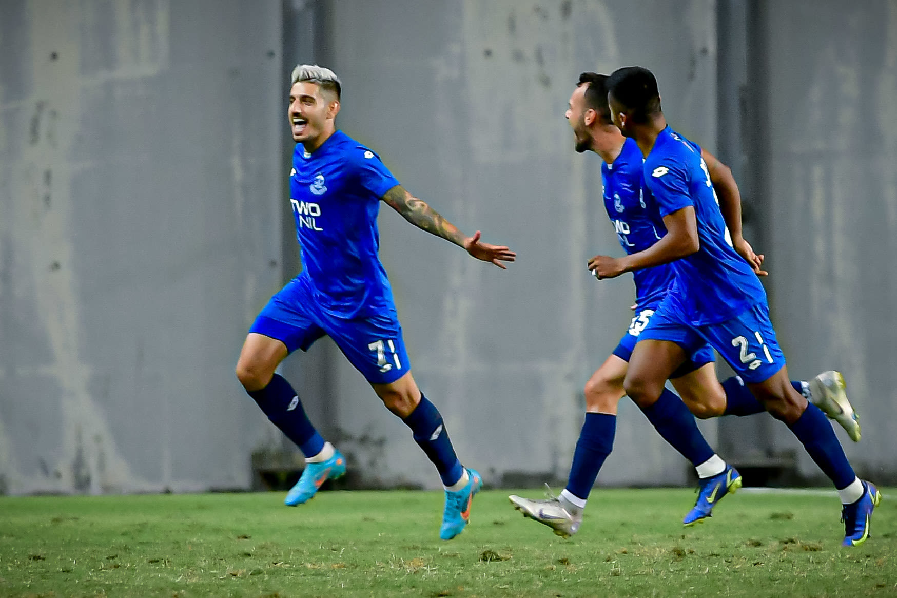 Idan Shemesh Hapoel Petah Tikva player celebrates a goal