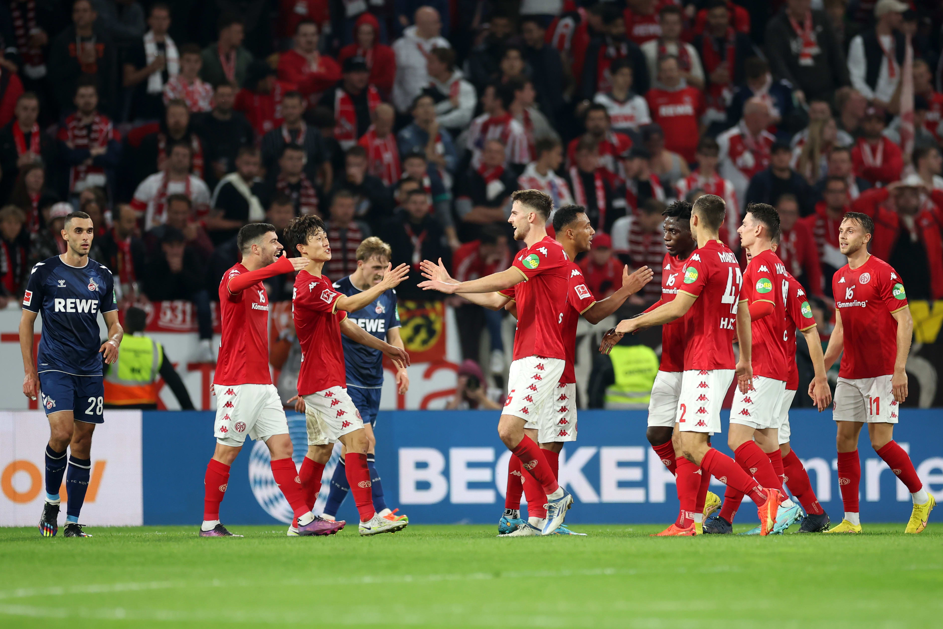 שחקני מיינץ חוגגים