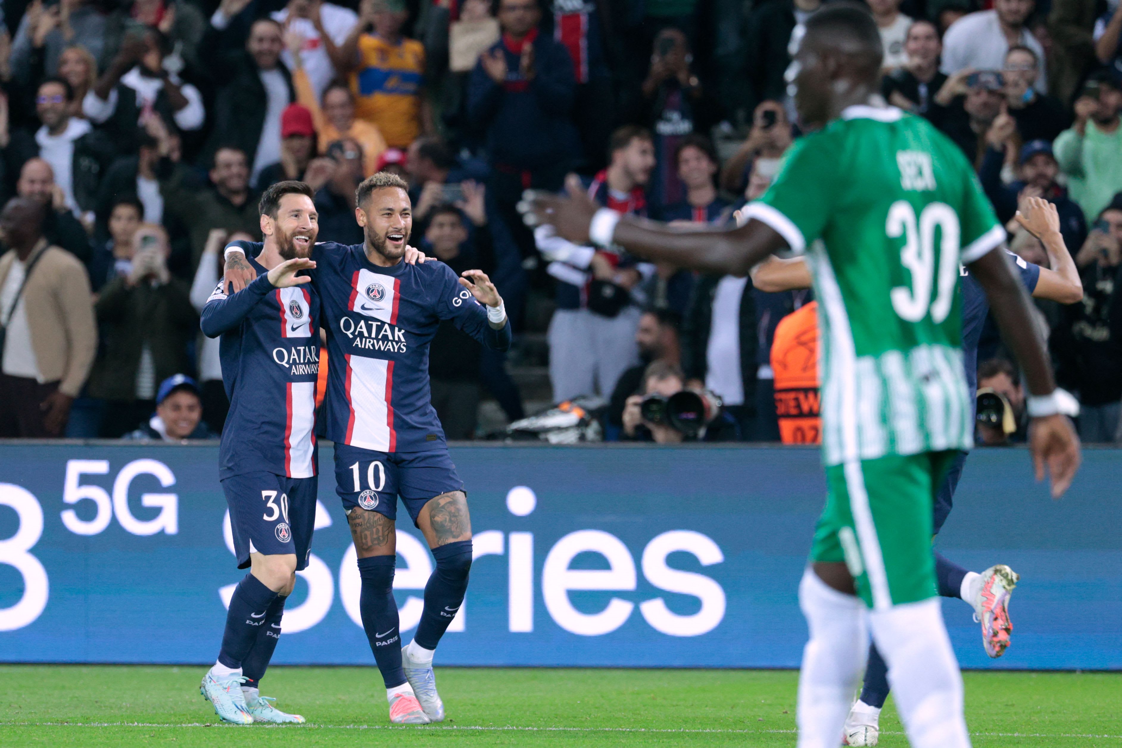 ליאו מסי, ניימאר, שחקני פריז סן ז'רמן נגד מכבי חיפה