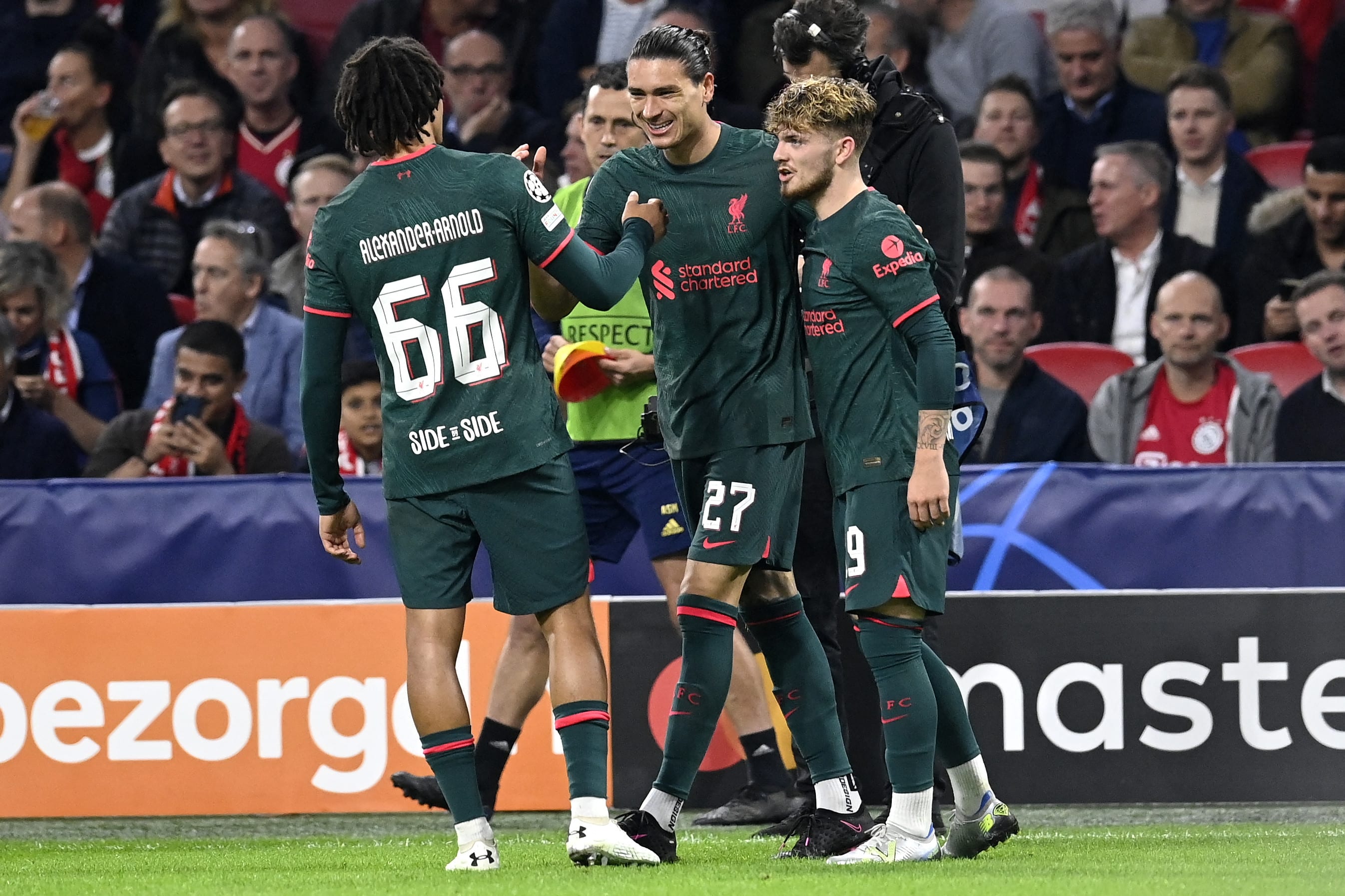 דארווין נונייס אחרי שכבש שער לזכות ליברפול