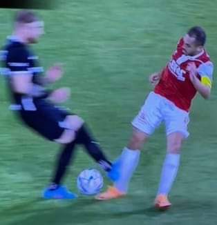 הפועל חיפה טוענת: השופט התעלם מעבירה גסה של קורנו על מלול