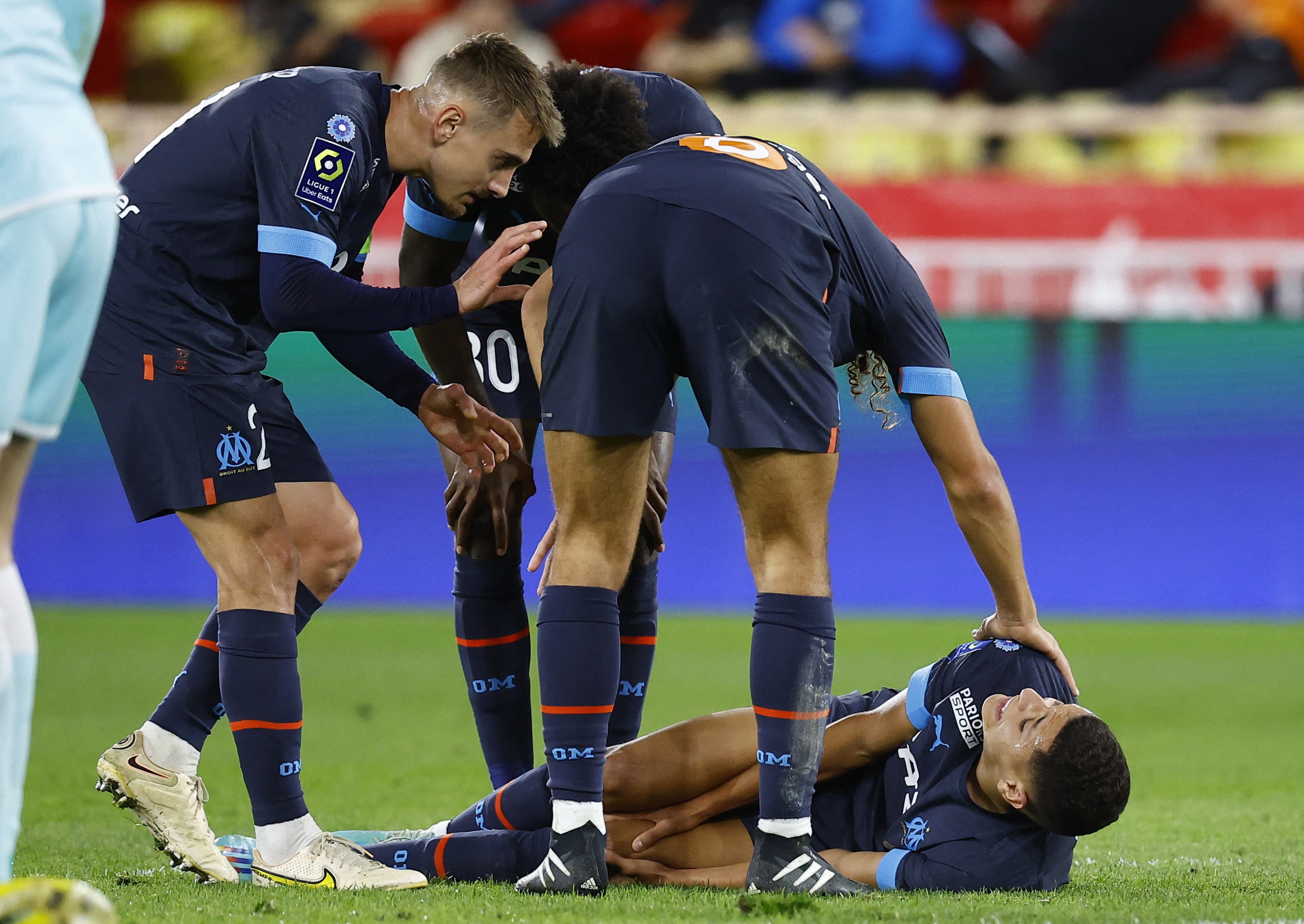 אמין חאריט שחקן מארסיי פצוע בברכו